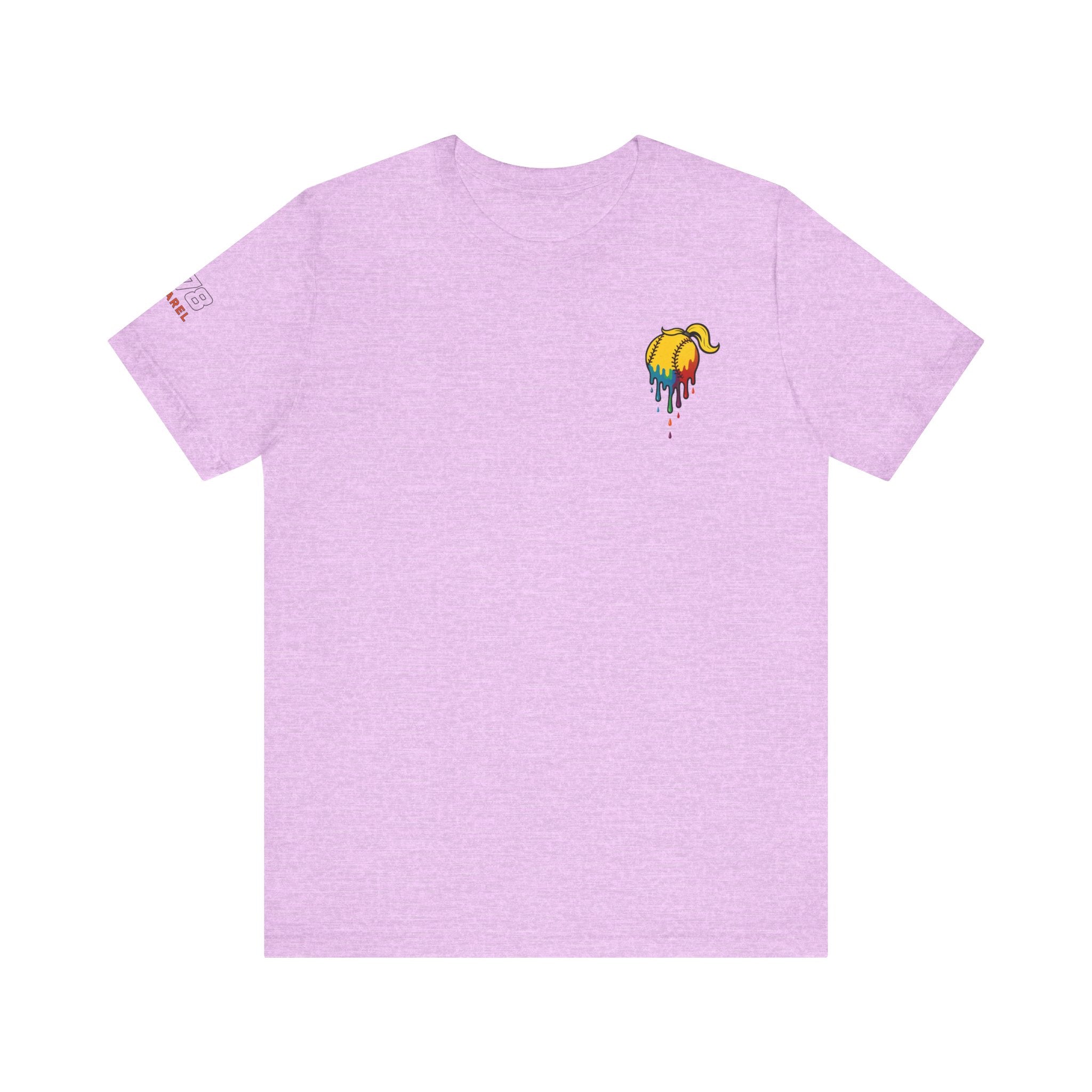 Whatever Blue Drippy Softball Colorful Graphic Tee, Fun Unisex T-Shirt, Playful Softball Shirt, Summer Vibe Outfit, Perfect Gift for Sports Lovers