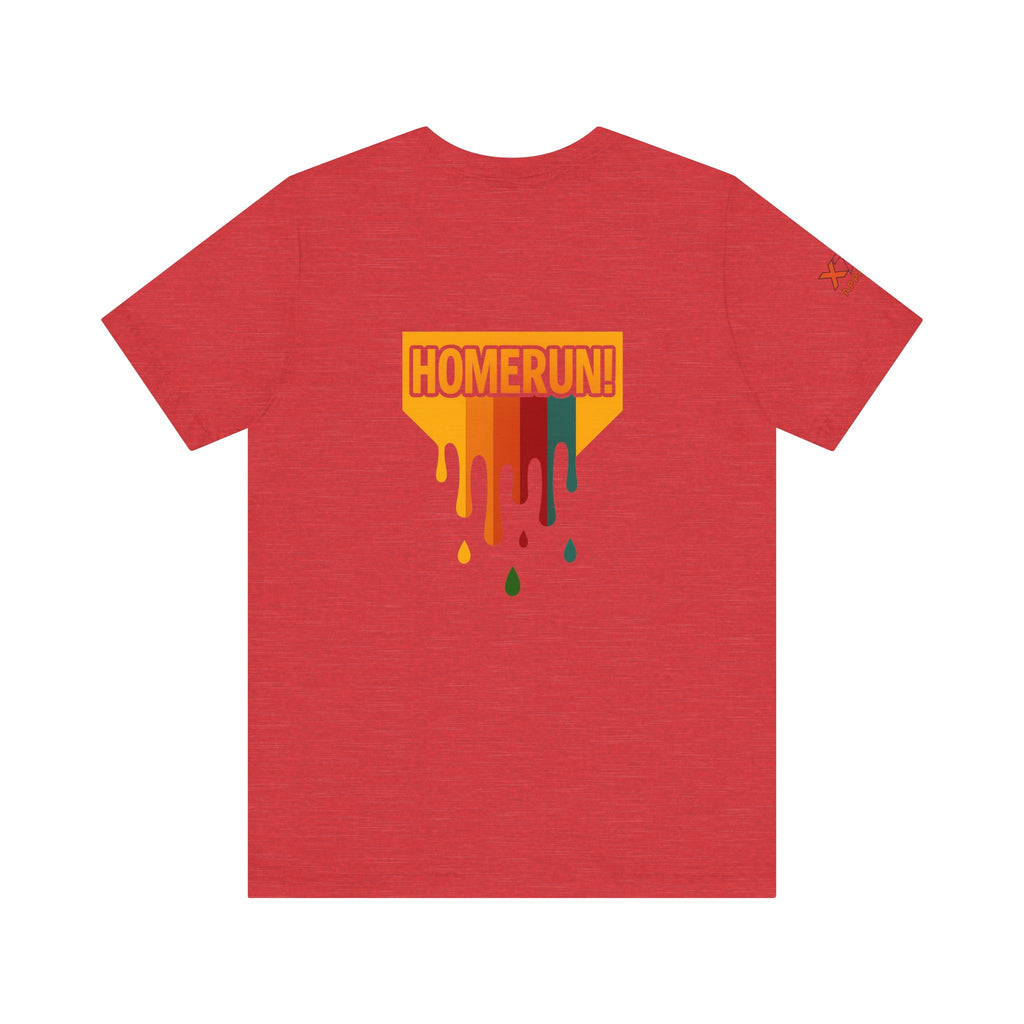 HOMERUN Drippy Colorful Unisex Jersey Tee with  Design - Perfect for Sports Days, Casual Outings, Gifts & Summer Fun