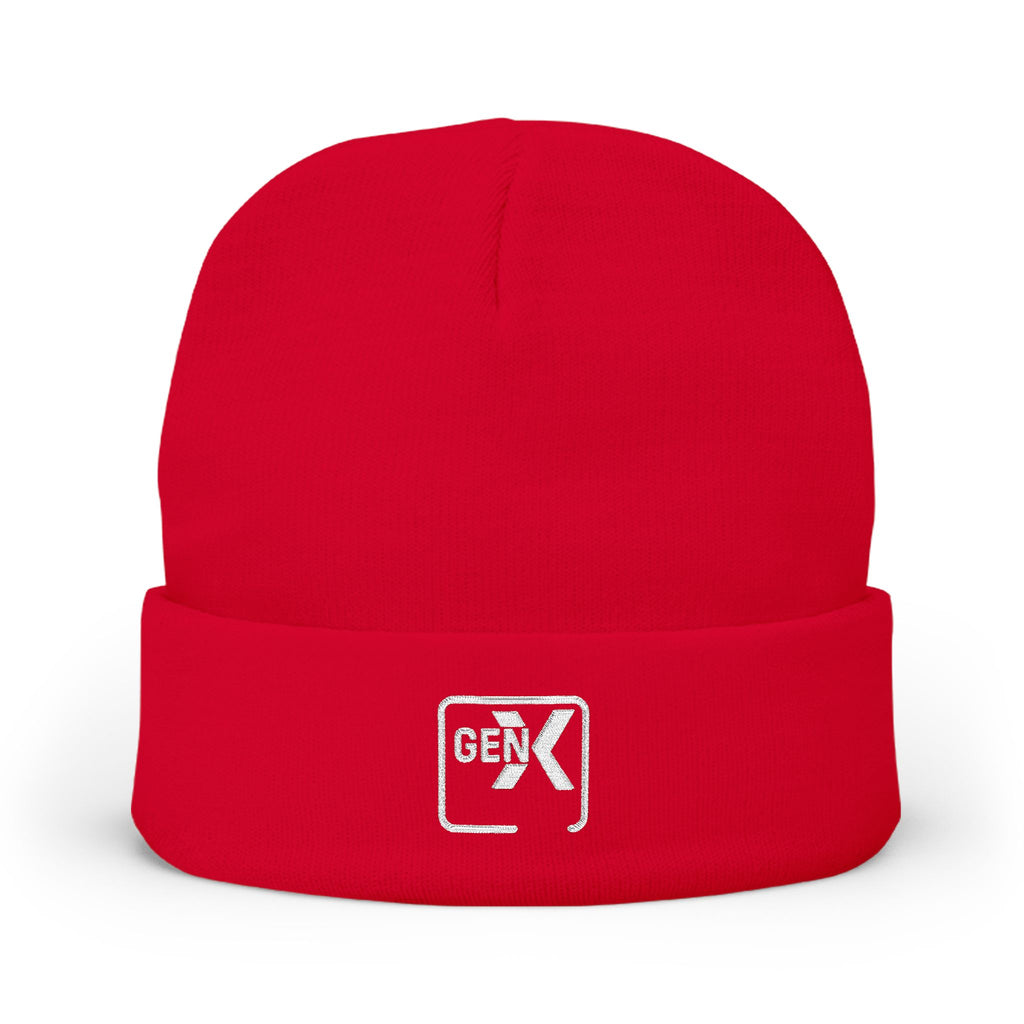 'Gen X 2' Cozy Embroidered Knit Beanie for Fashion Lovers, Winter Accessories, Gift for Her, Streetwear, Warm Headwear