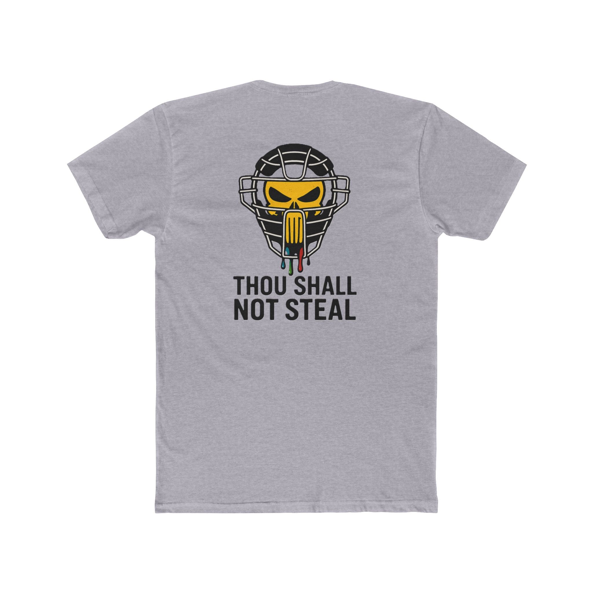 'Drippy Thou Shall Not Steel Punisher' Funny Catchers Crew Tee, Unisex T-Shirt, Game Day Top, Hockey Fan Gift, Birthday Present, Sports Apparel
