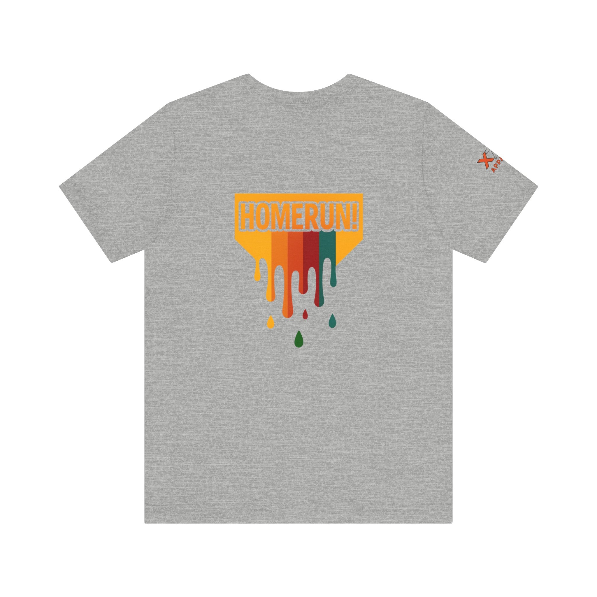 HOMERUN Drippy Colorful Unisex Jersey Tee with  Design - Perfect for Sports Days, Casual Outings, Gifts & Summer Fun