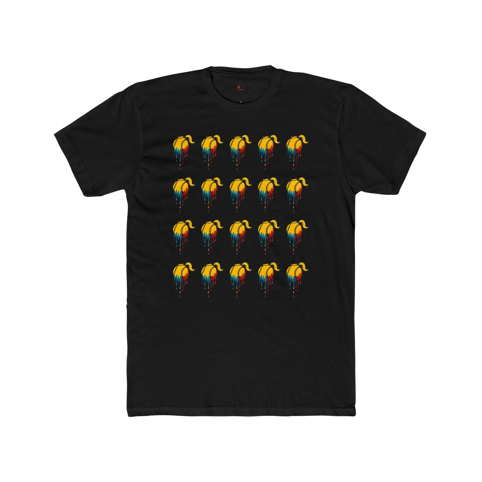 'Drippy' Colorful Dripping Design Unisex Cotton Crew Tee, Casual Wear, Gender Neutral Shirt, Vibrant Gift, Streetwear Style