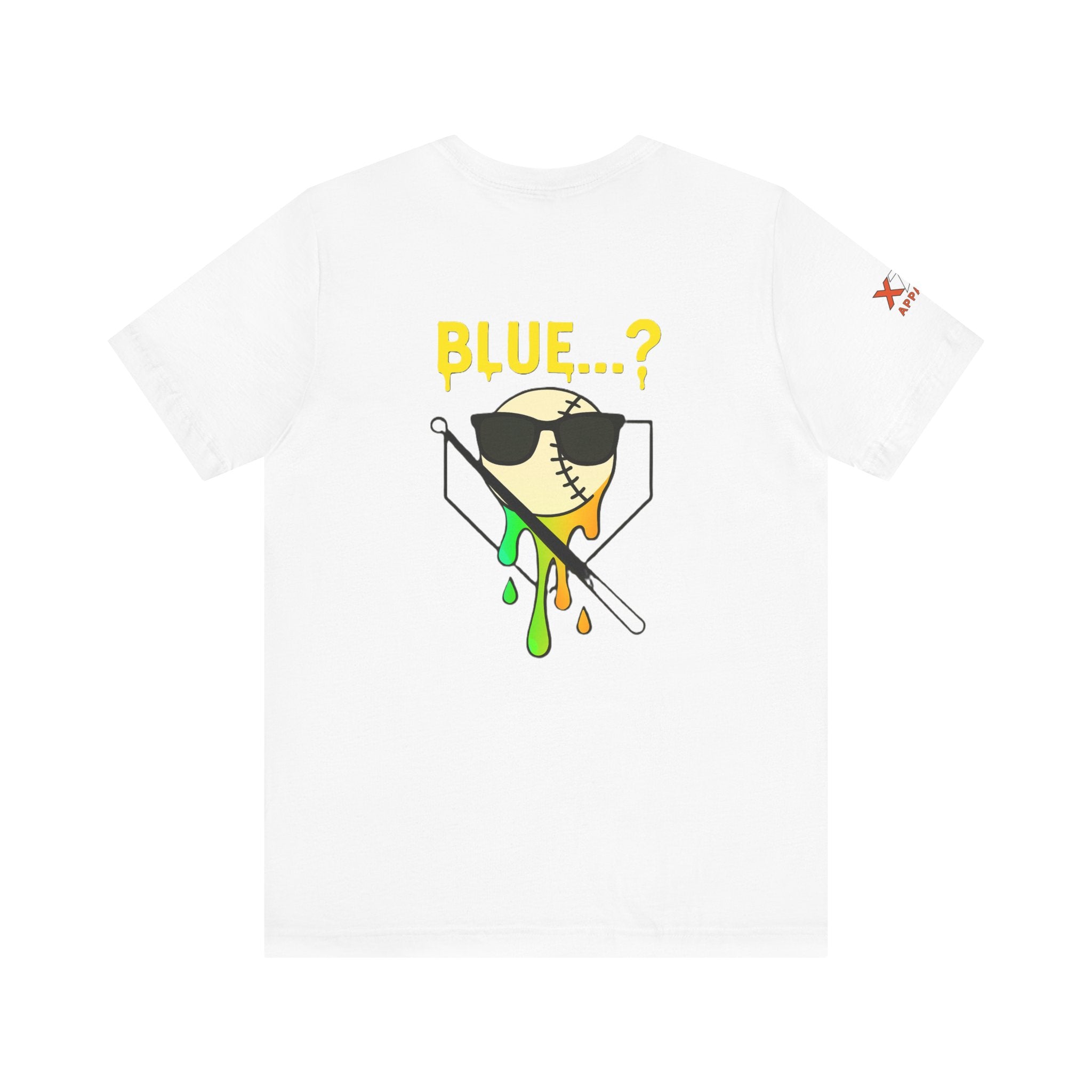 Whatever Blue Drippy Colorful Playful Tee for Baseball Lovers, Unique Sports Shirt, Fun Gift for Gamers, Unisex Summer Wear, Casual Tee for All Occasions