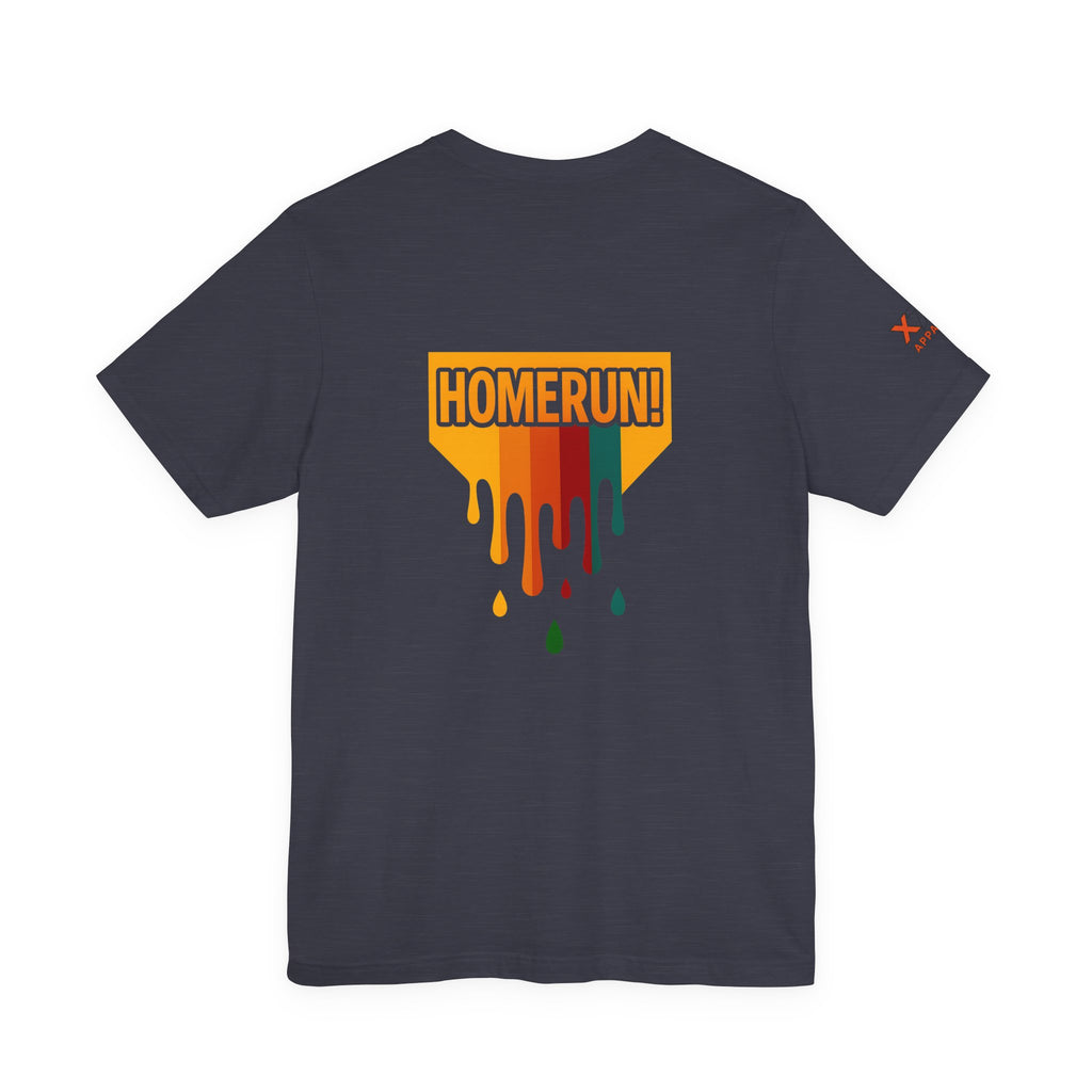 HOMERUN Drippy Colorful Unisex Jersey Tee with  Design - Perfect for Sports Days, Casual Outings, Gifts & Summer Fun