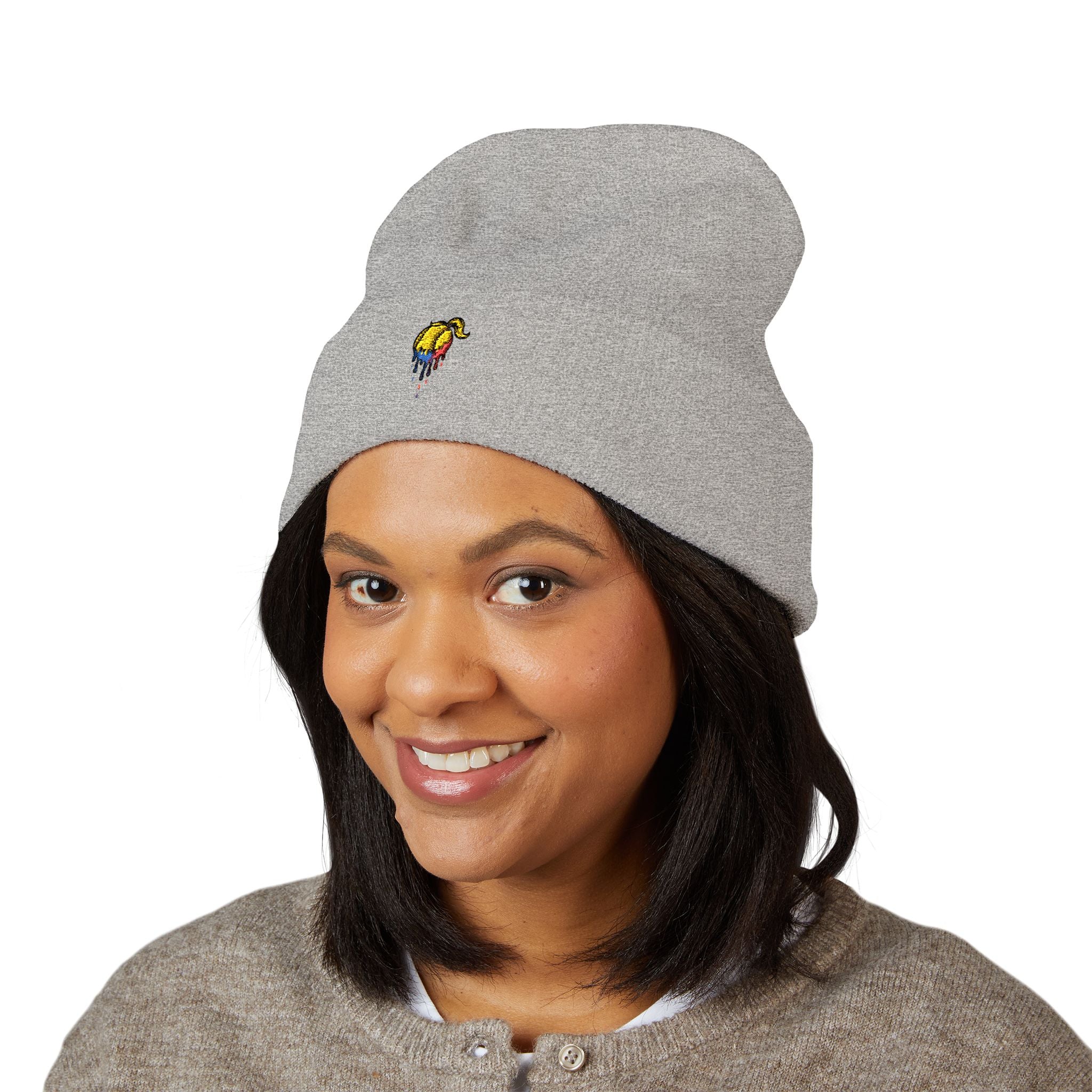 'Drippy' Embroidered Classic Cuffed Beanie - Cozy Winter Accessory for All, Perfect Gift for Birthdays, Holidays, and Outdoor Adventures