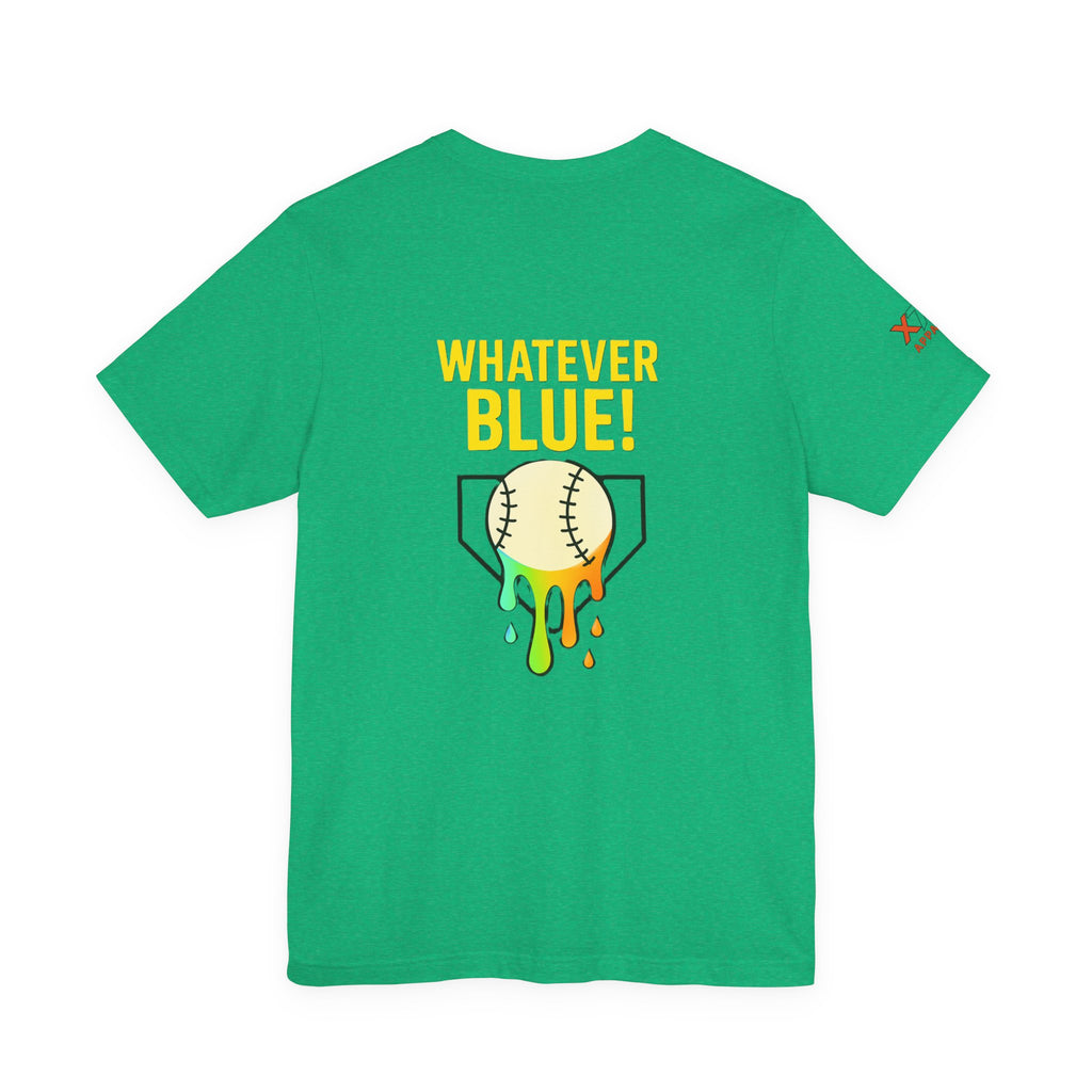 Whatever Blue Drippy Cool Sports Graphic Tee for Casual Wear, Perfect for Gamers and Event Attendees, Ideal Gift for Birthdays, Casual Outings