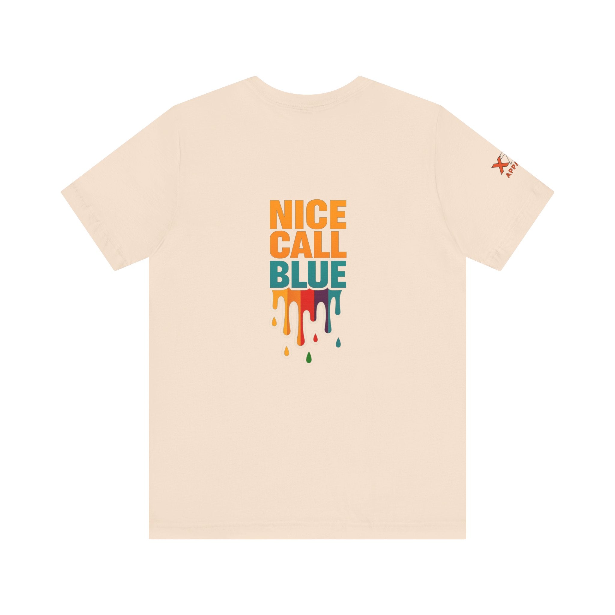 Nice Call Blue Drippy Cool Graphic Tee for Casual Vibes, Perfect for Everyday Wear, Music Festivals, Birthdays, Summer Outings, Unisex Style