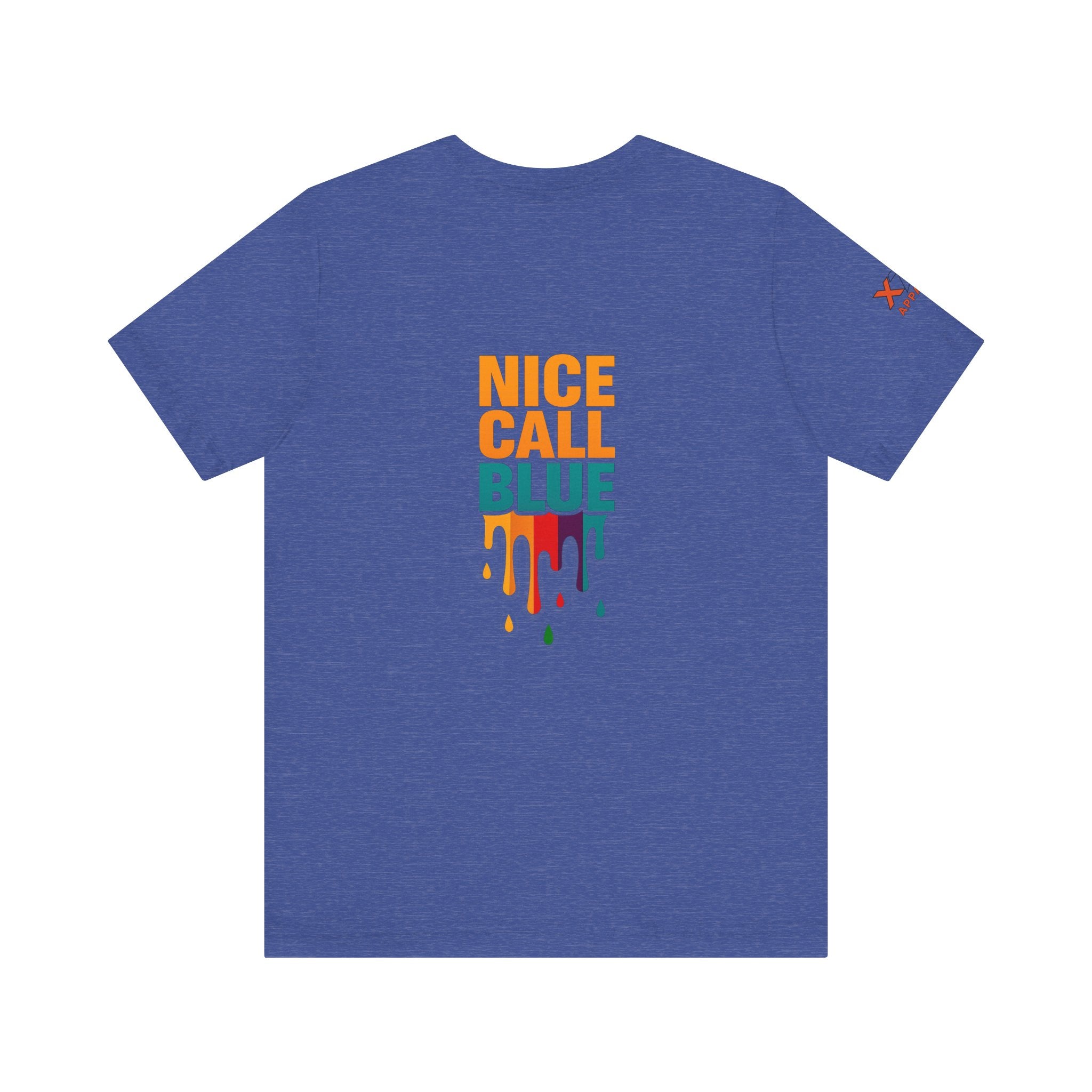 Nice Call Blue Drippy Cool Graphic Tee for Casual Vibes, Perfect for Everyday Wear, Music Festivals, Birthdays, Summer Outings, Unisex Style