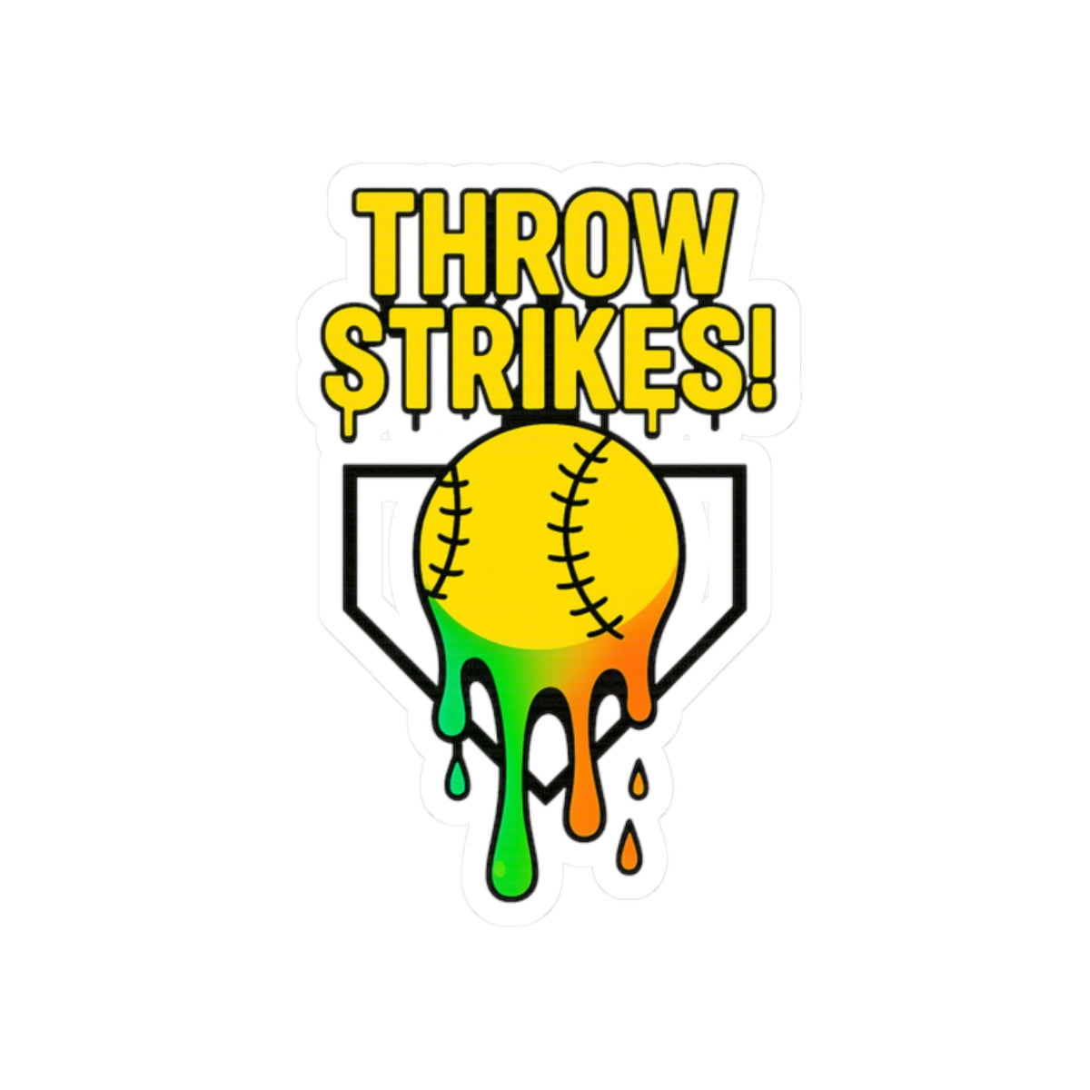 Drippy Throw Strikes Sticker