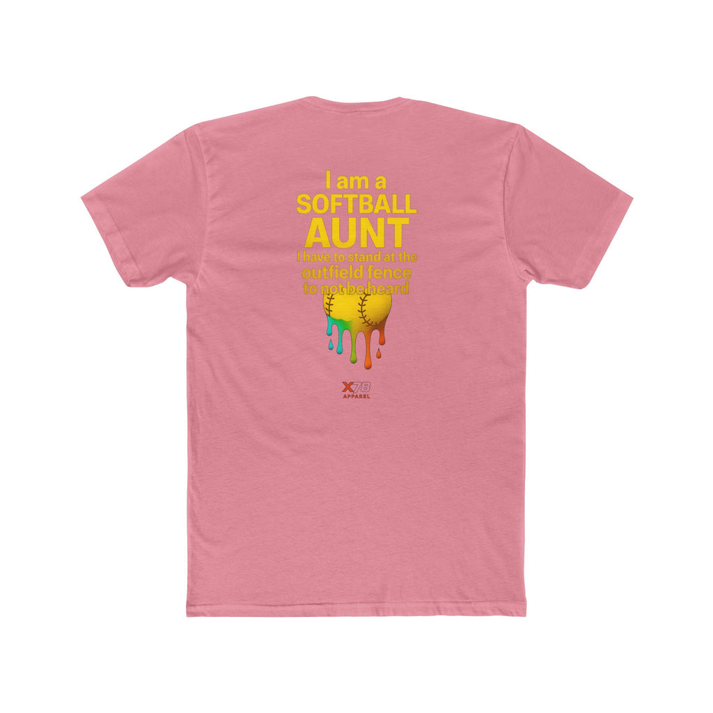 'Aunt not Heard' Crew Tee, Unisex Cotton Tee, Sports Fan Shirt, Gift for Aunts, Softball Outfit, Summer Casual Wear