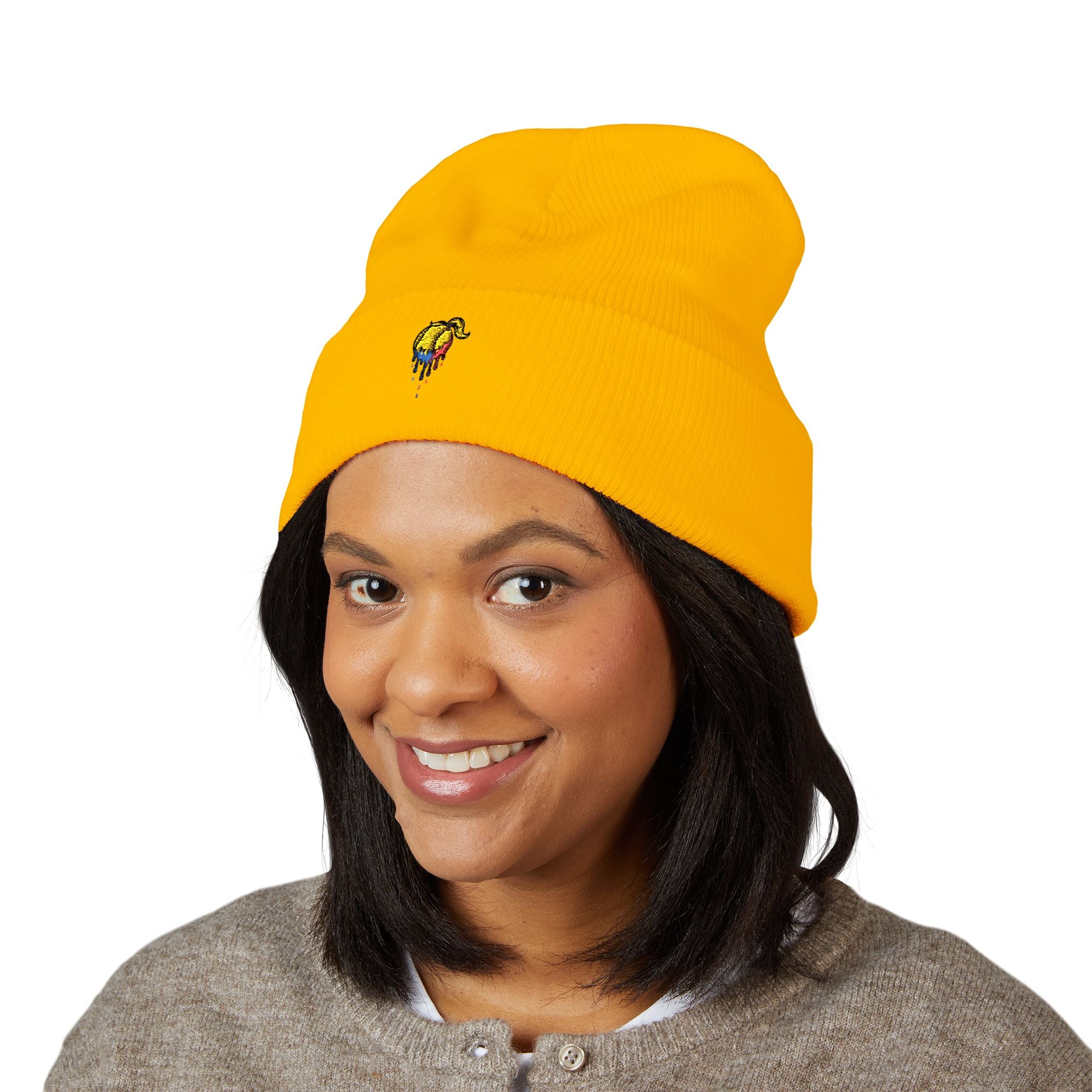 'Drippy' Embroidered Classic Cuffed Beanie - Cozy Winter Accessory for All, Perfect Gift for Birthdays, Holidays, and Outdoor Adventures