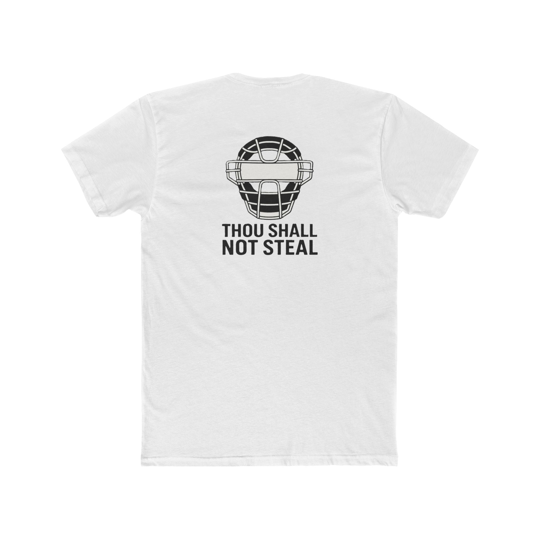 'Thou Shall Not Steel' Funny Catcher T-Shirt | Unisex Cotton Crew Tee | Gift for Soccer Fans | Sports Humor Tee | Unique Soccer Apparel, Birthday Gift, [...]