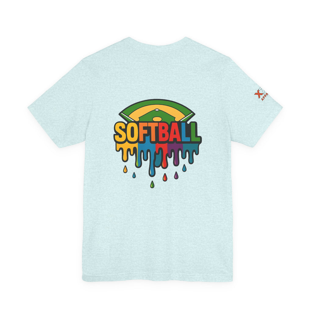 Softball Drippy Tee, Unisex Jersey Shirt, Sports Fan Apparel, Gift for Athletes, Casual Summer Top, Fun Team Spirit T-Shirt
