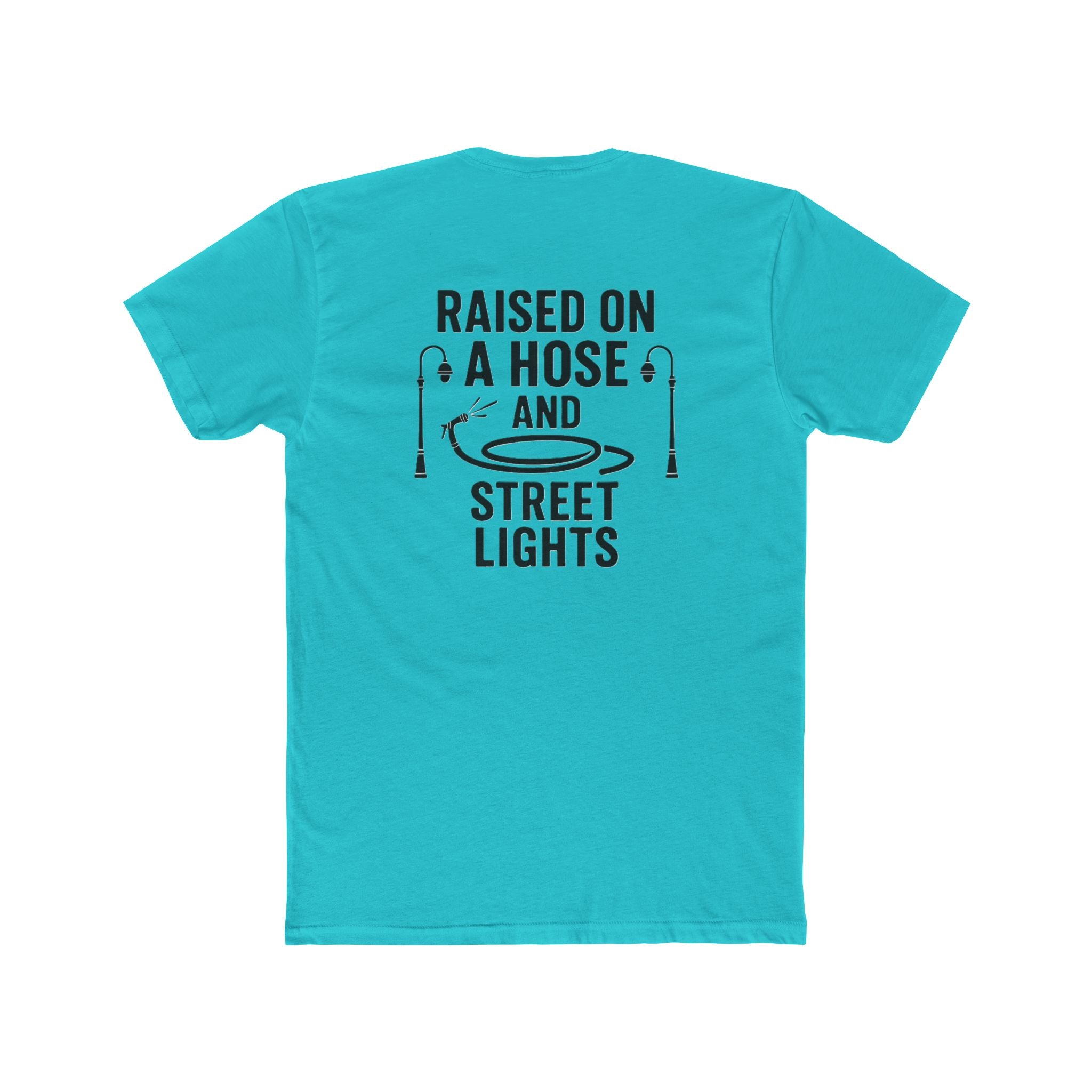 'Gen X Raised on a Hose and Street Lights' Unisex Cotton Crew Tee, Summer T-Shirt, Outdoor Apparel, Gift for Dad, Casual Wear