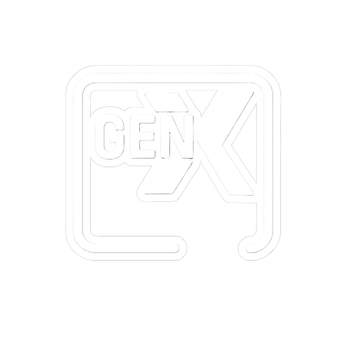 Gen X White  Sticker