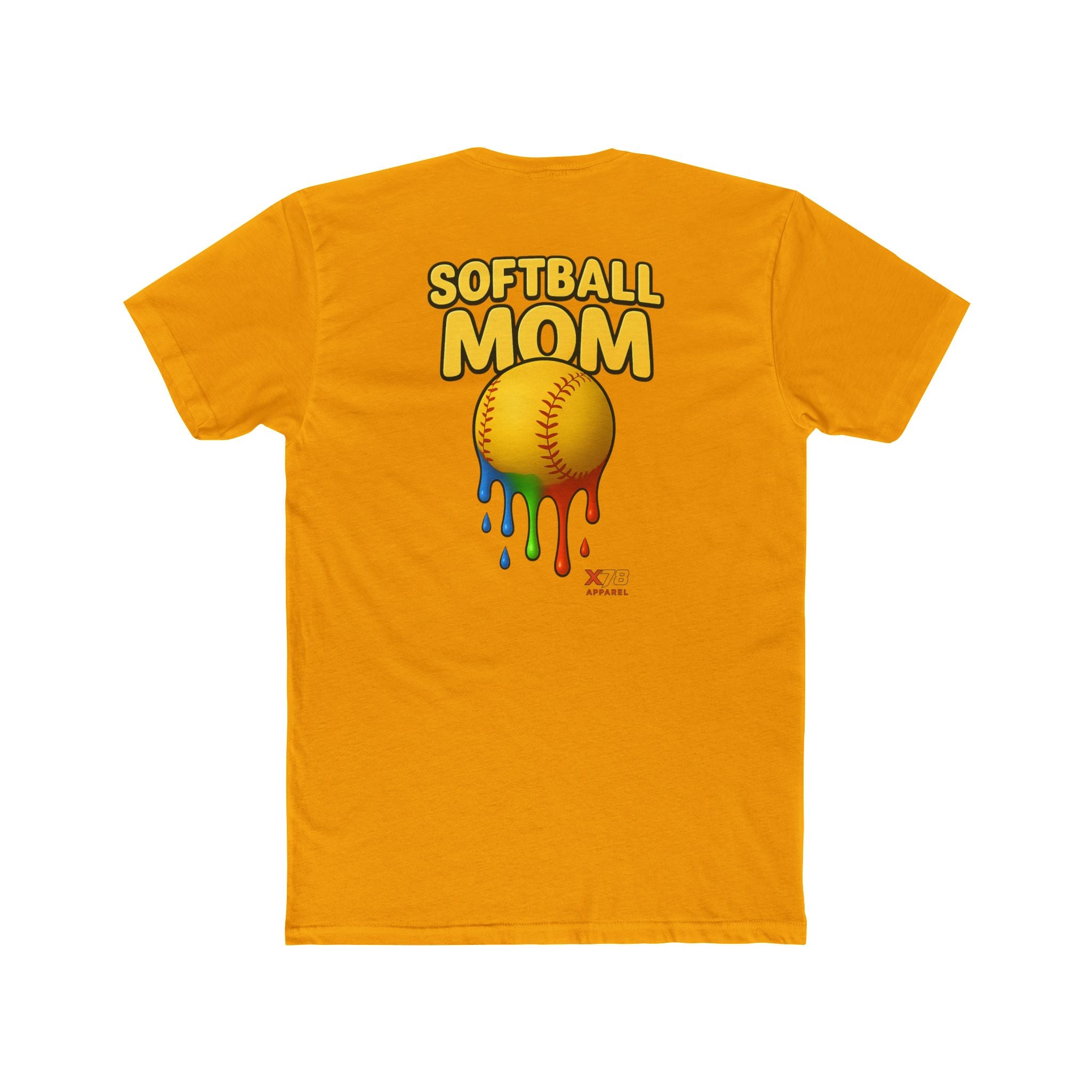'Softball Mom' Crew Tee: Unisex Cotton T-Shirt, Perfect Gift for Sports Moms, Softball Fan Apparel, Casual Wear, Unique Team Spirit