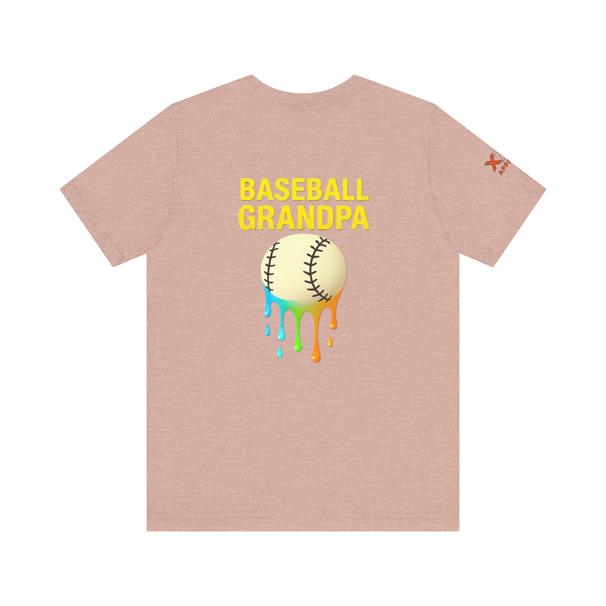 Baseball Grandpa Drippy Unisex Tee, Colorful Baseball Shirt, Gift for Grandpa, Vintage Style T-Shirt, Soft Cotton Tee