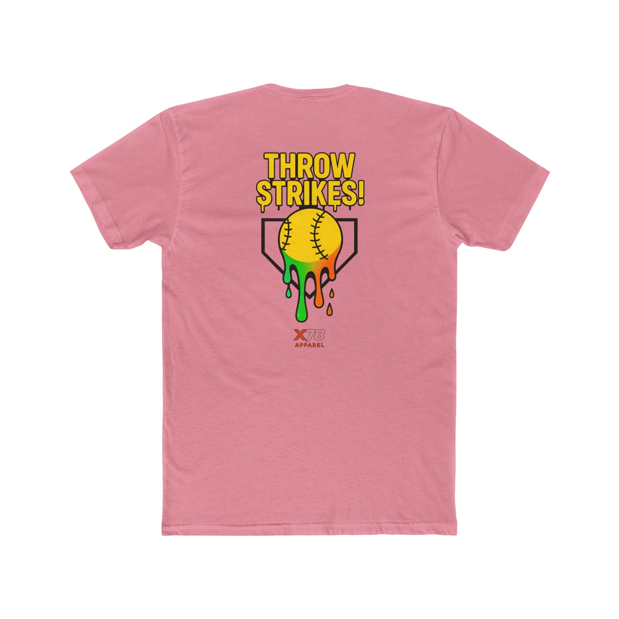 'Throw Strikes' Unisex Cotton Crew Tee for Softball Lovers, Casual Sports T-Shirt, Playful Graphic Tee, Fun Gift for Gamers, Everyday Wear