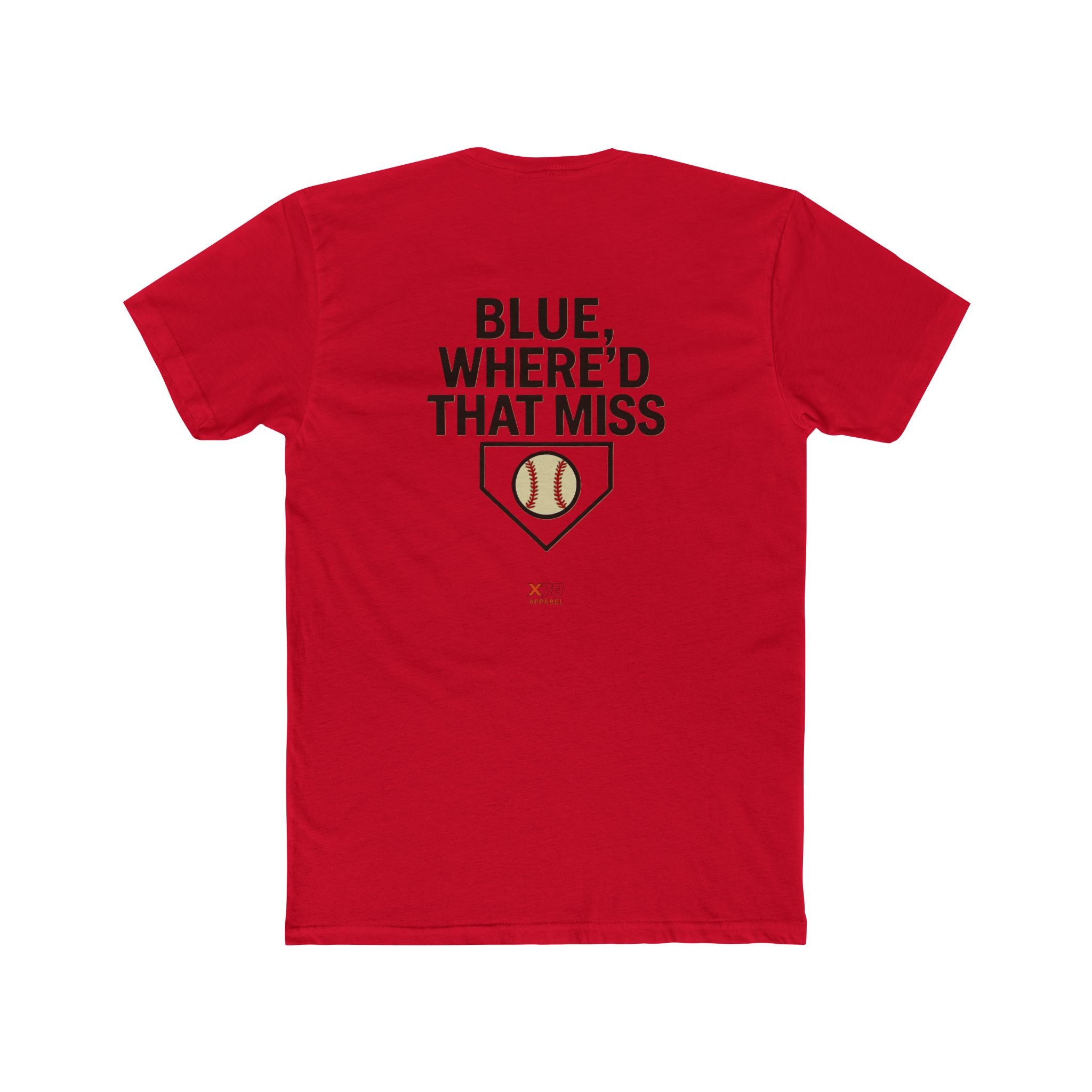 'Where'd it Miss Blue Baseball' Fan Tee, Sporty Shirt, Gift for Sports Lovers, Unisex Crew Top, Fun Gift for Gamers, Casual Wear