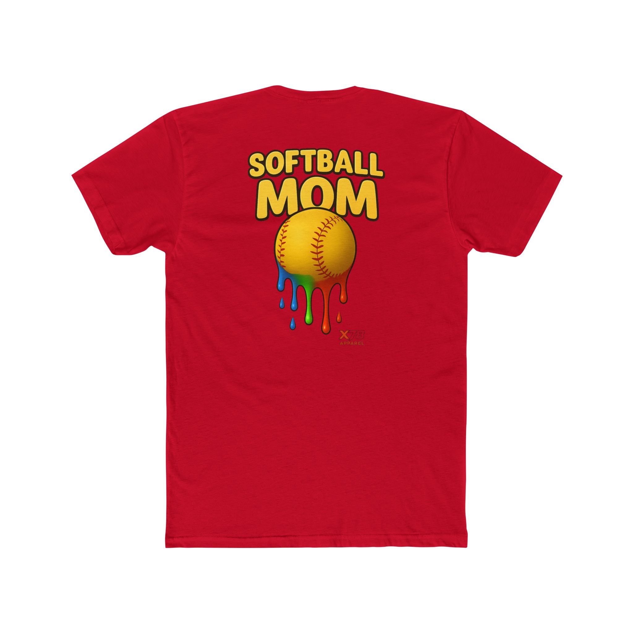 'Softball Mom' Crew Tee: Unisex Cotton T-Shirt, Perfect Gift for Sports Moms, Softball Fan Apparel, Casual Wear, Unique Team Spirit