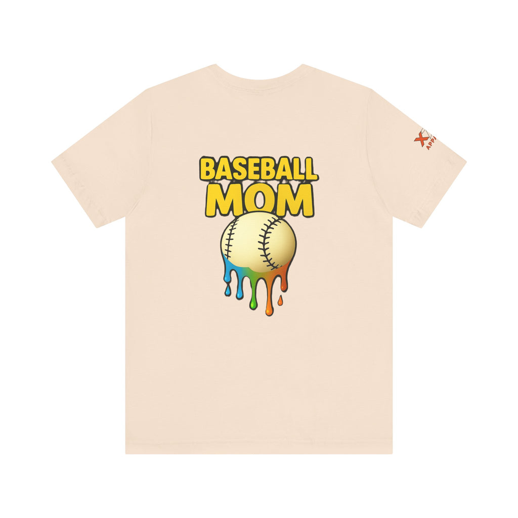 Baseball Mom Drippy Tee - Fun Unisex Jersey Short Sleeve T-Shirt, Perfect Gift for Sports Moms, Game Day Apparel, Mother's Day Gift, Summer Attire
