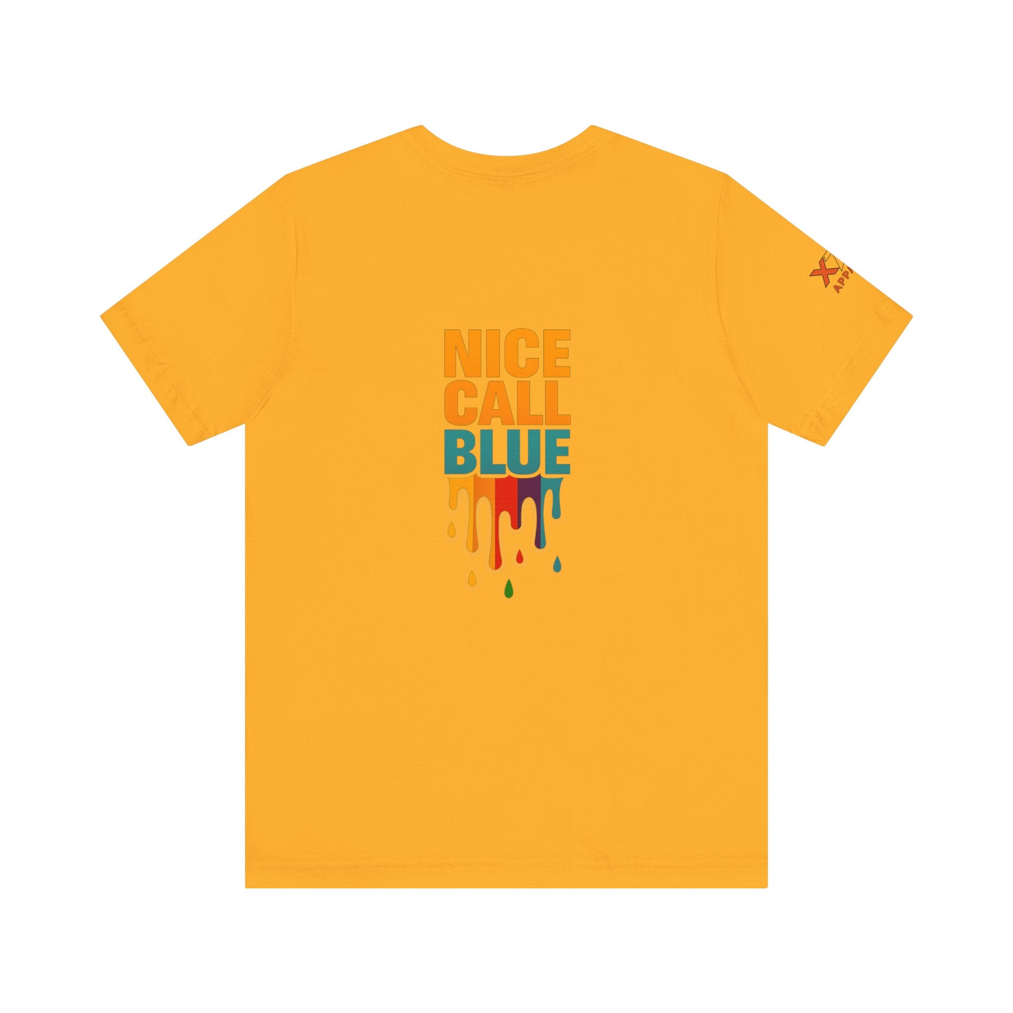 Nice Call Blue Drippy Cool Graphic Tee for Casual Vibes, Perfect for Everyday Wear, Music Festivals, Birthdays, Summer Outings, Unisex Style