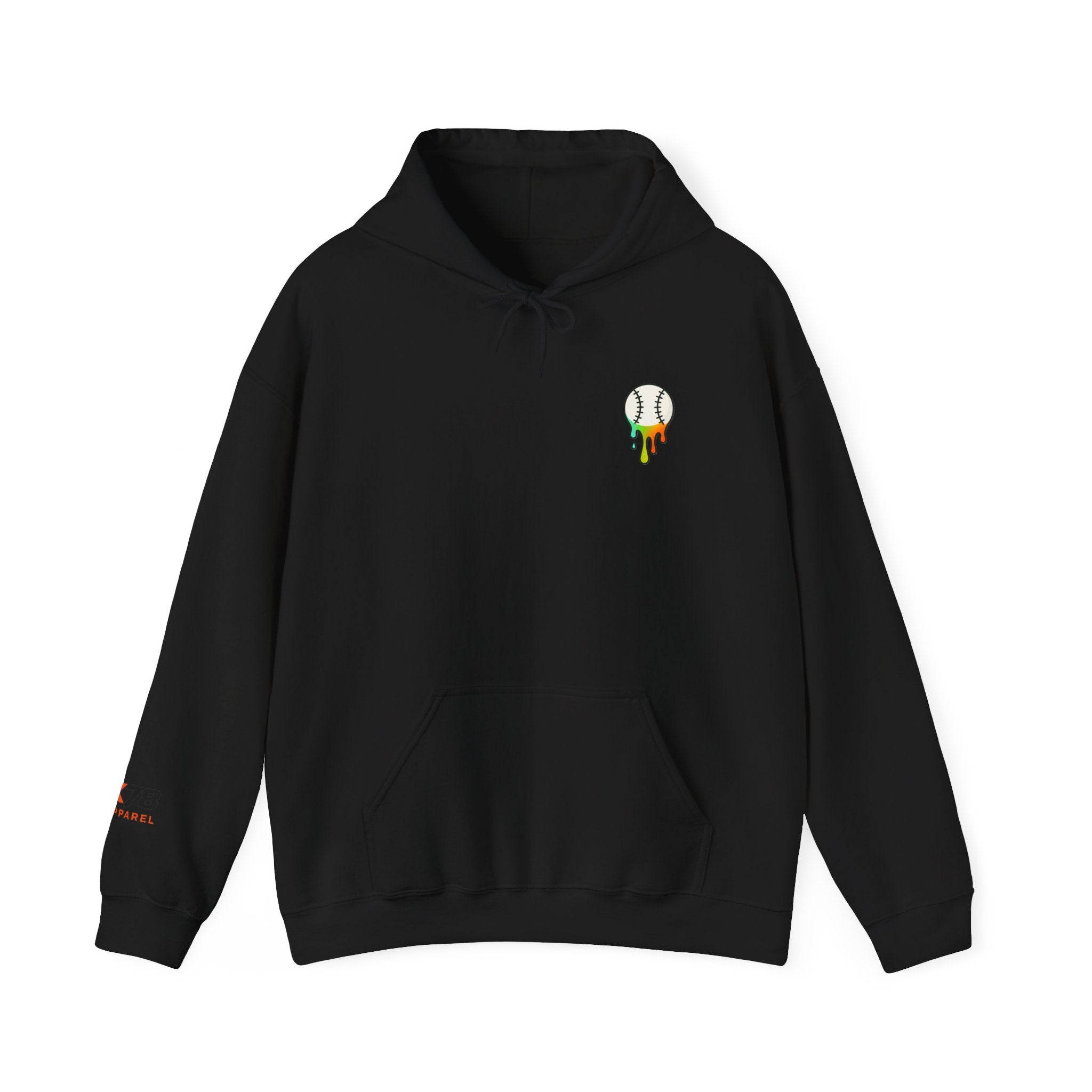 Baseball Strikeout Drippy 2 Art Hoody - Unisex Heavy Blend™ Sweatshirt, Streetwear, Graphic Hoodie, Gift for Him/Her, Casual Comfort, Festival Fashion