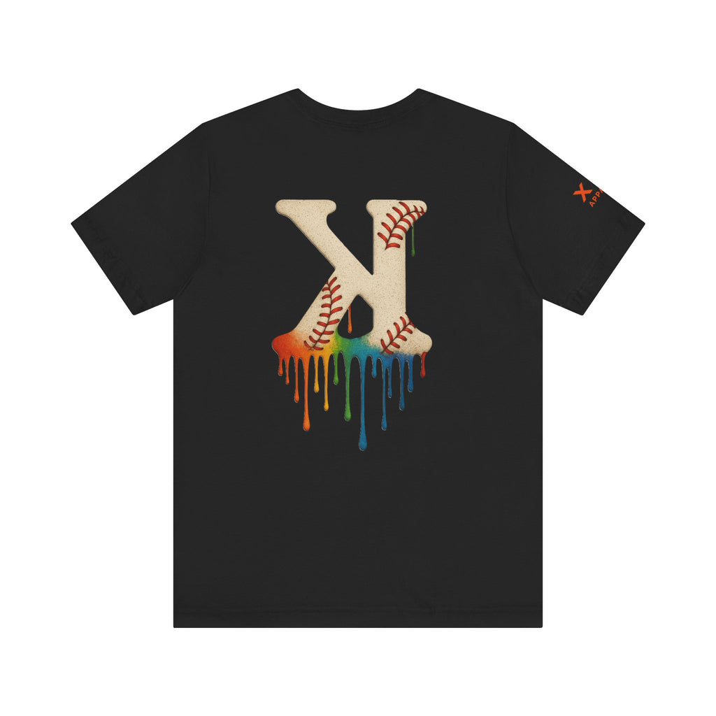 Baseball Drippy K Tee, Unisex Jersey Short Sleeve Shirt, Sports Fan Gift, Summer Outfit, Youth Baseball Apparel, Fun Casual Wear