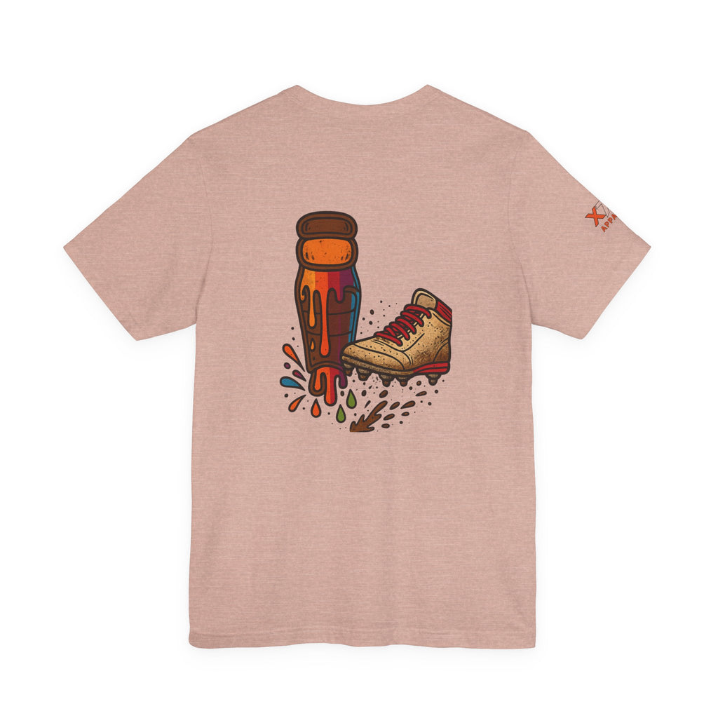 Kicking dirt on Blue Graffiti-Inspired Unisex Tee - Street Style, Casual Wear, Art Lovers, Hip-Hop Fashion, Summer Vibes
