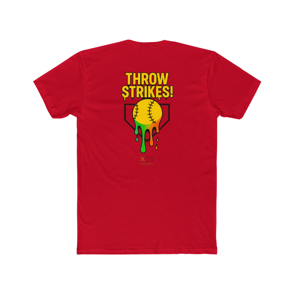 'Throw Strikes' Unisex Cotton Crew Tee for Softball Lovers, Casual Sports T-Shirt, Playful Graphic Tee, Fun Gift for Gamers, Everyday Wear