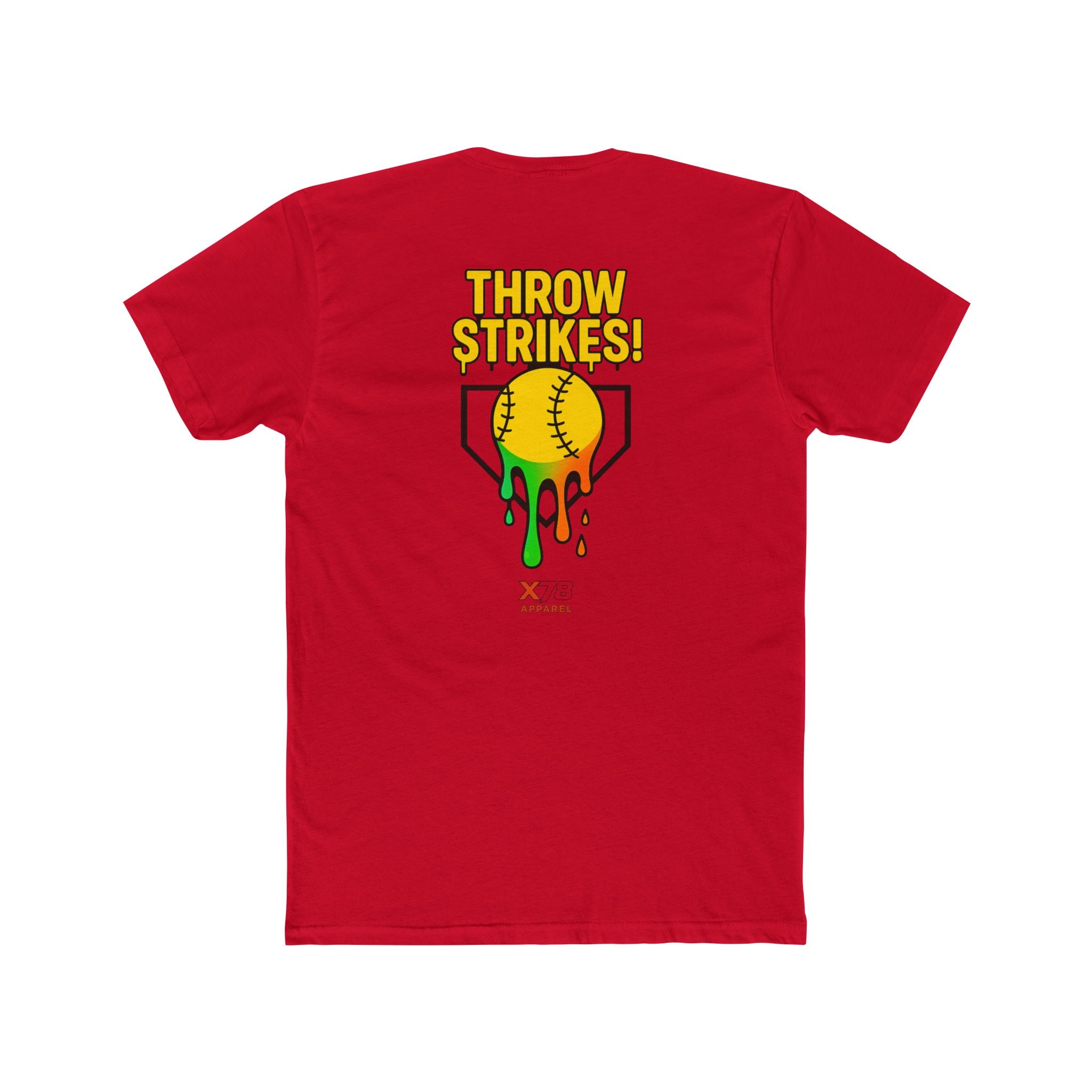 'Throw Strikes' Unisex Cotton Crew Tee for Softball Lovers, Casual Sports T-Shirt, Playful Graphic Tee, Fun Gift for Gamers, Everyday Wear