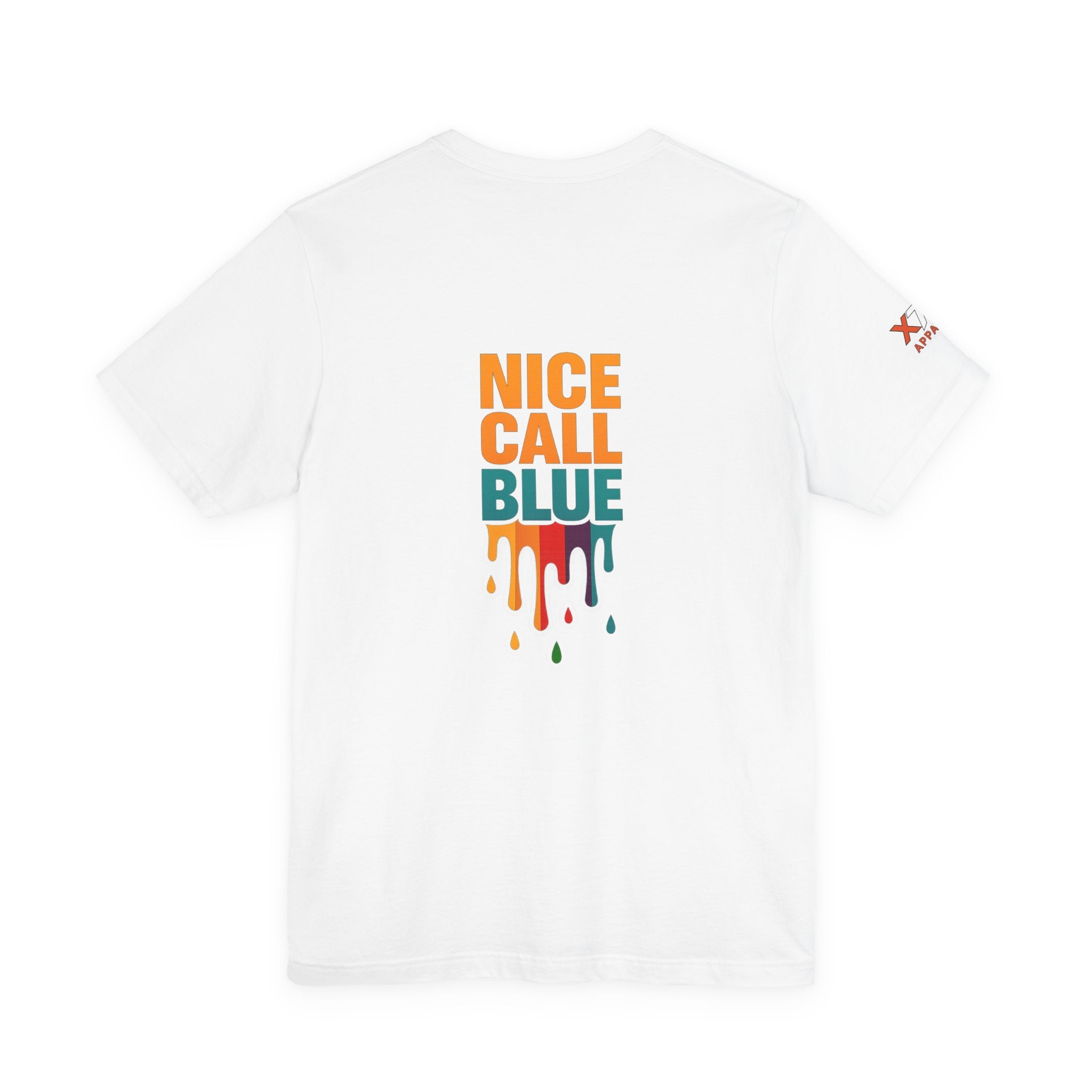 Nice Call Blue Drippy Cool Graphic Tee for Casual Vibes, Perfect for Everyday Wear, Music Festivals, Birthdays, Summer Outings, Unisex Style