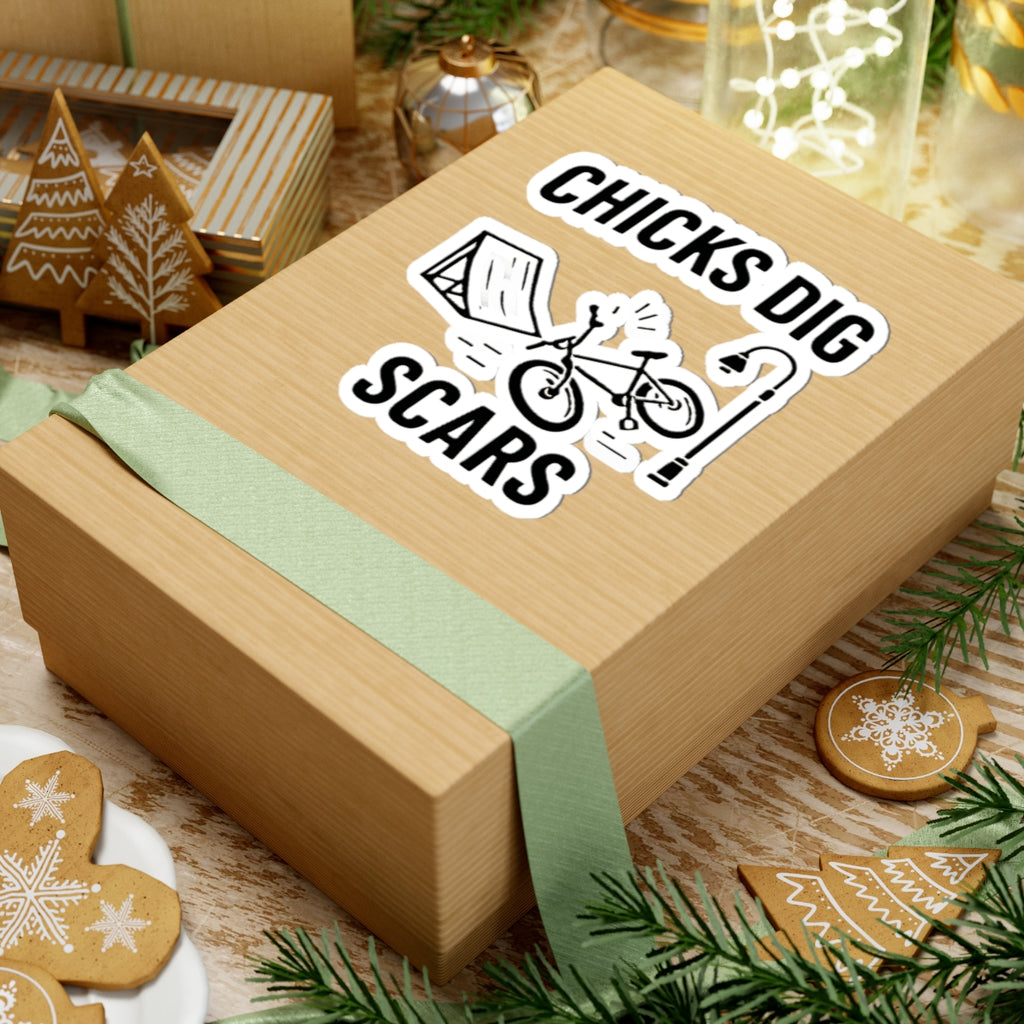 Chicks Dig Scars Bike Sticker