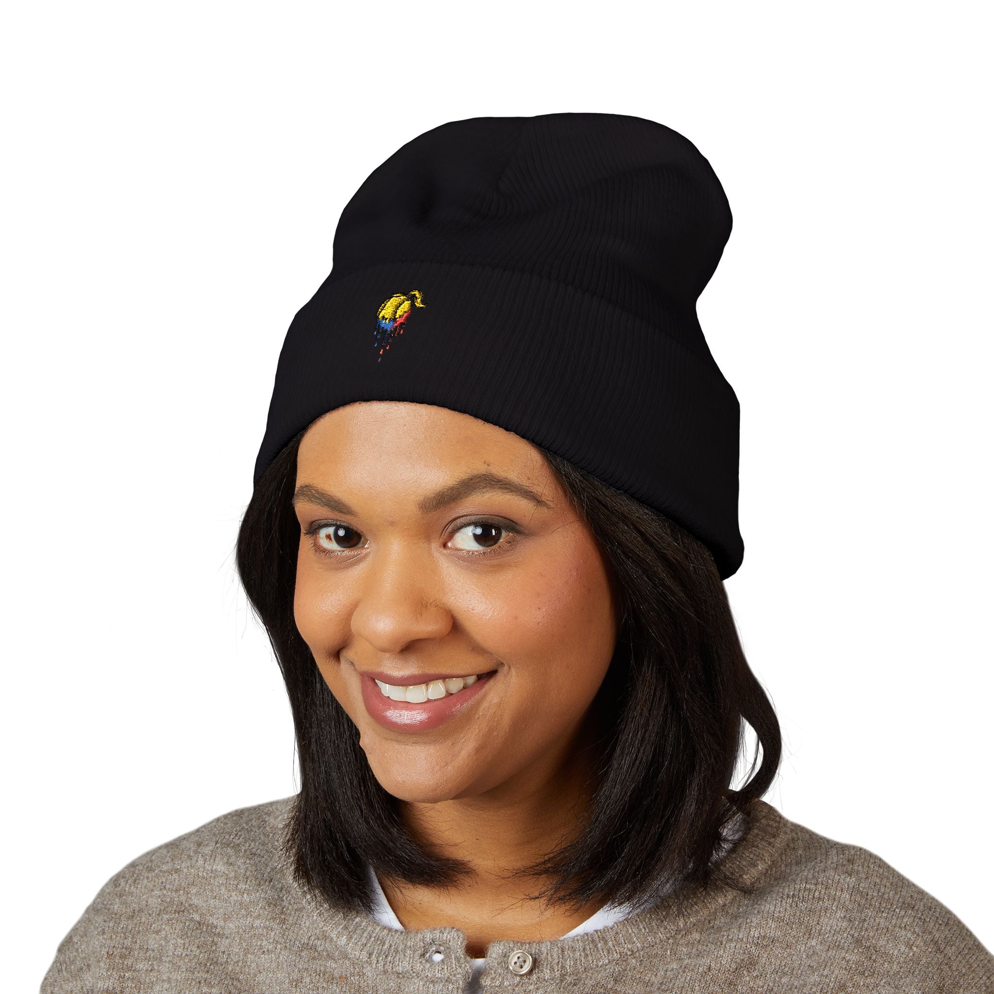 'Drippy' Embroidered Classic Cuffed Beanie - Cozy Winter Accessory for All, Perfect Gift for Birthdays, Holidays, and Outdoor Adventures