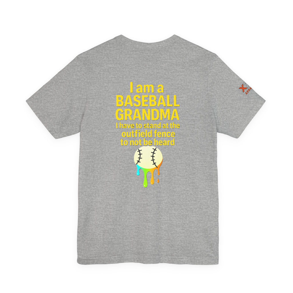 Baseball Grandma Not Heard DrippyTee, Funny Baseball Shirt, Gift for Grandma, Soft Cotton Top, Summer Baseball Outfit