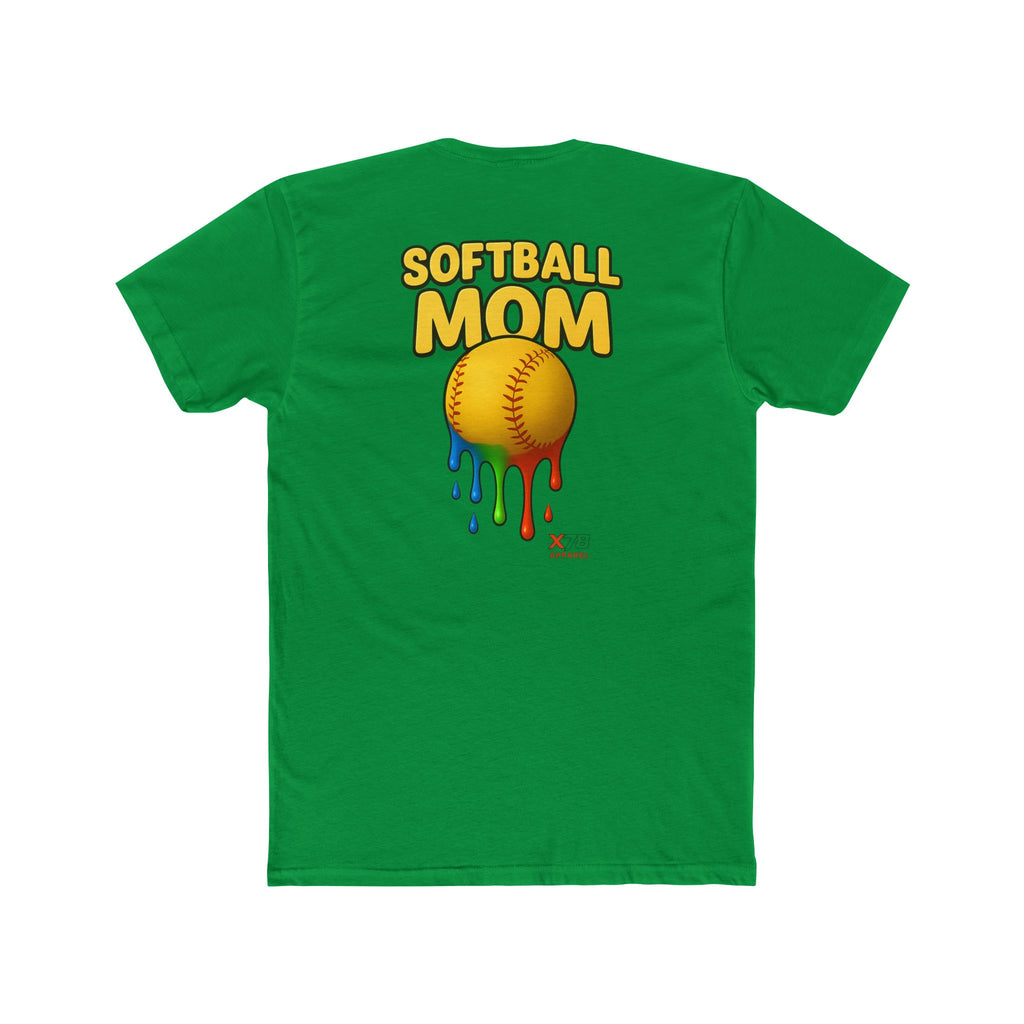 'Softball Mom' Crew Tee: Unisex Cotton T-Shirt, Perfect Gift for Sports Moms, Softball Fan Apparel, Casual Wear, Unique Team Spirit