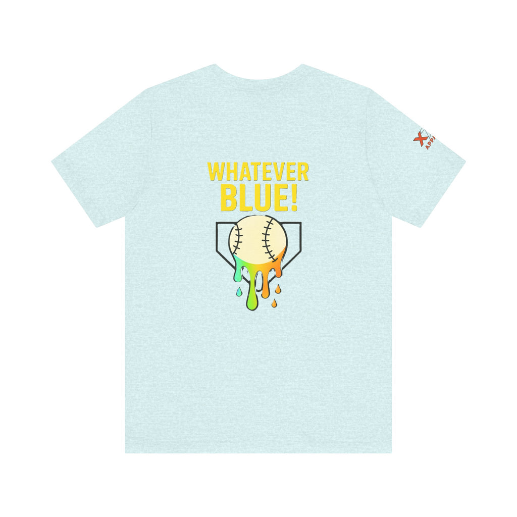 Whatever Blue Drippy Cool Sports Graphic Tee for Casual Wear, Perfect for Gamers and Event Attendees, Ideal Gift for Birthdays, Casual Outings