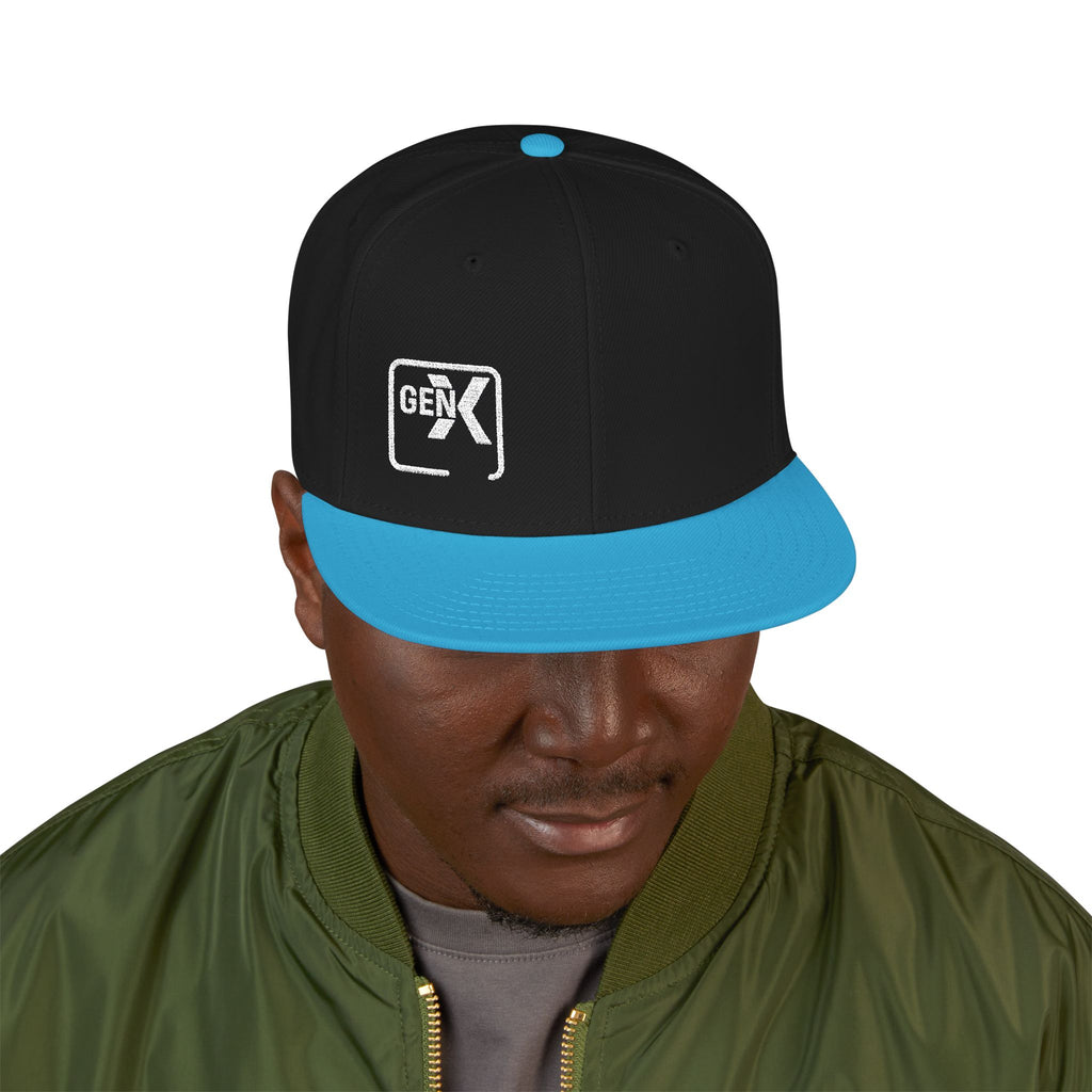 'Gen X 2' Embroidered Snapback Cap for Trendsetters, Streetwear Hat for All Occasions, Gift for Him/Her, Fashion Accessory, Cool Casual Wear