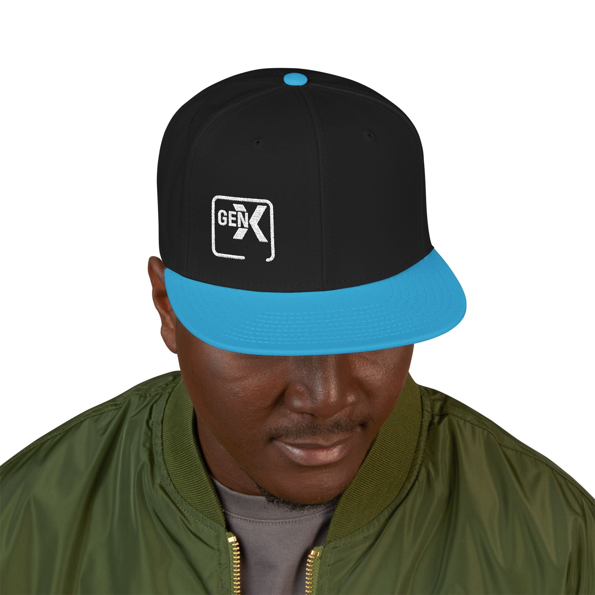 'Gen X 2' Embroidered Snapback Cap for Trendsetters, Streetwear Hat for All Occasions, Gift for Him/Her, Fashion Accessory, Cool Casual Wear