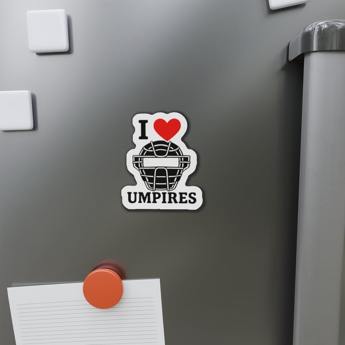 I Love Umpires Die-Cut Magnets - Fun Sports Decor, Gift for Baseball Fans, Refrigerator Magnet, Sports Enthusiast Gift, Umpire Appreciation