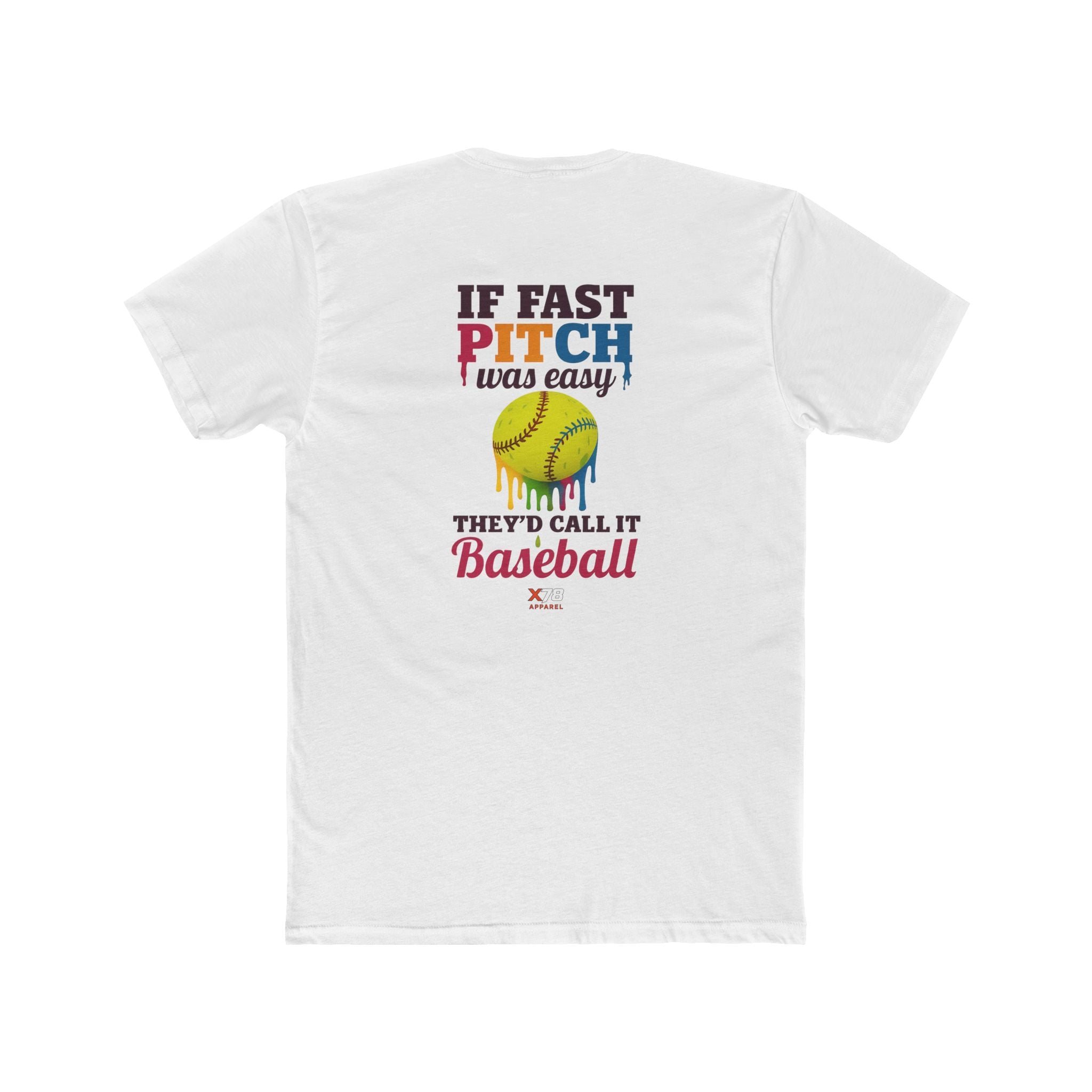 If Fast Pitch Was Easy Unisex Cotton Crew Tee - Fun Baseball Quote T-Shirt for Sports Lovers, Gift for Softball Players