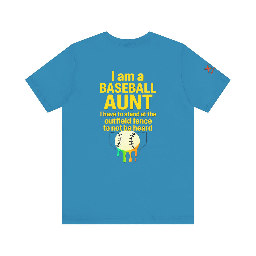 Baseball Aunt Not Heard Drippy Tee, Fun Baseball Shirt, Gifts for Sports Moms, Summer Apparel, Soft Cotton T-Shirt, Game Day Outfit
