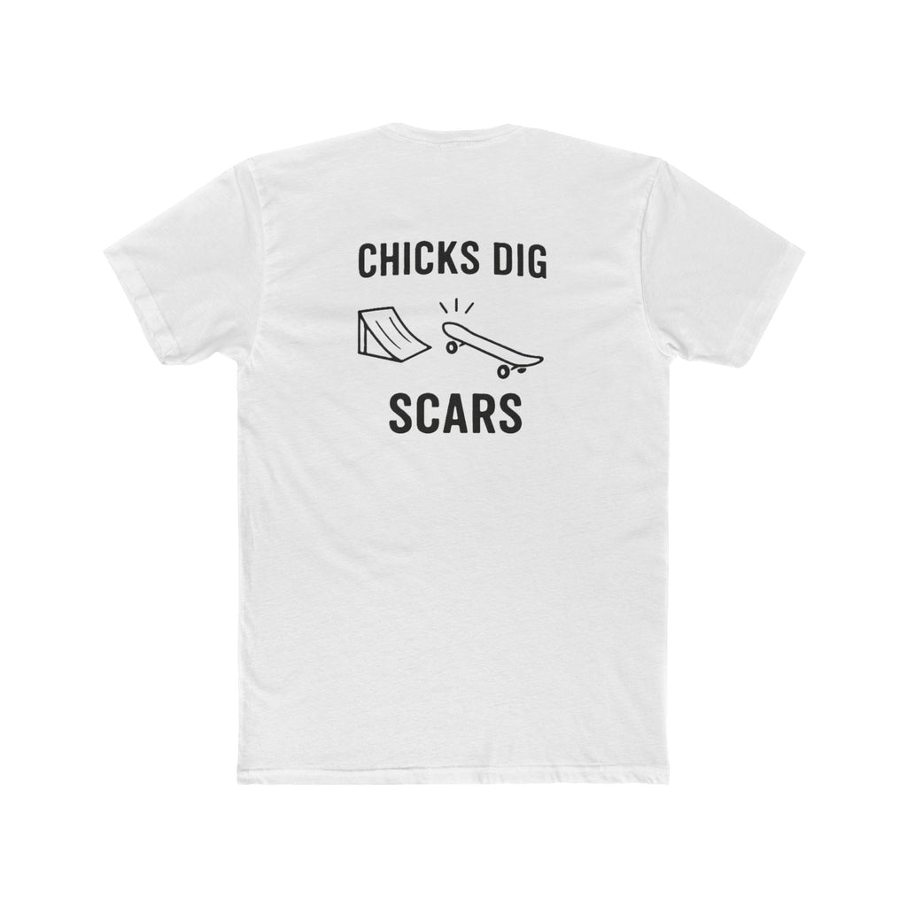 'Gen X Chicks Dig Scars Skateboard' Cool Graphic Tee for Skateboarders, Unisex Cotton Crew Tee, Funny Skate Shirt, Gift for Sports Lovers, Casual Wear, Street Style