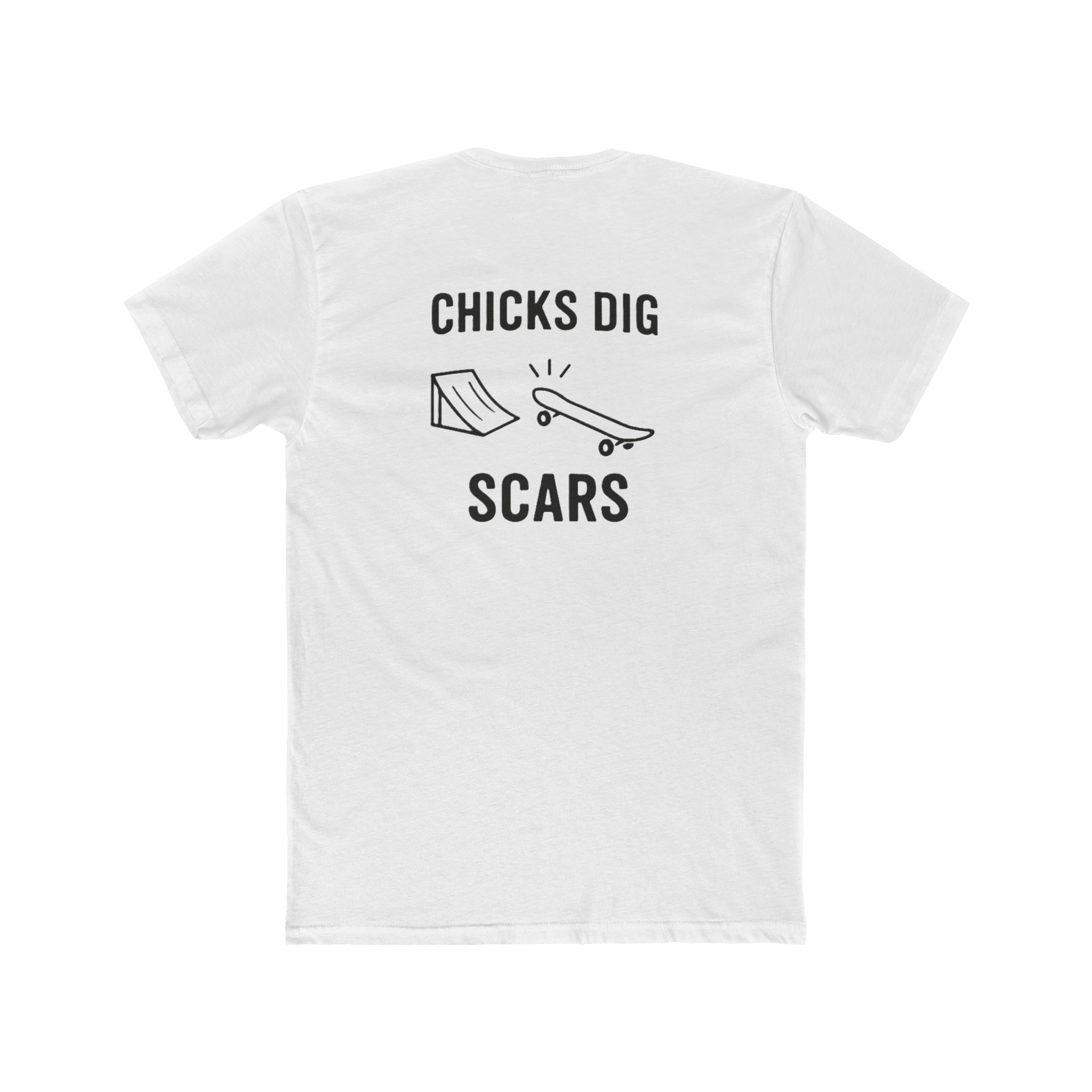 'Gen X Chicks Dig Scars Skateboard' Cool Graphic Tee for Skateboarders, Unisex Cotton Crew Tee, Funny Skate Shirt, Gift for Sports Lovers, Casual Wear, Street Style