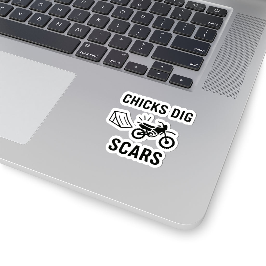 Chicks Dig Scars Dirt Bike Sticker