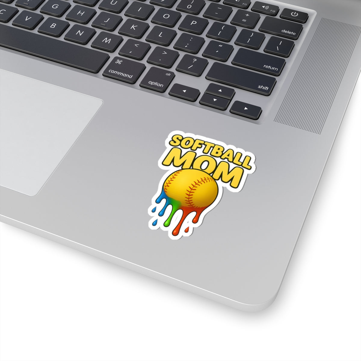 Drippy Colorful Softball Sticker