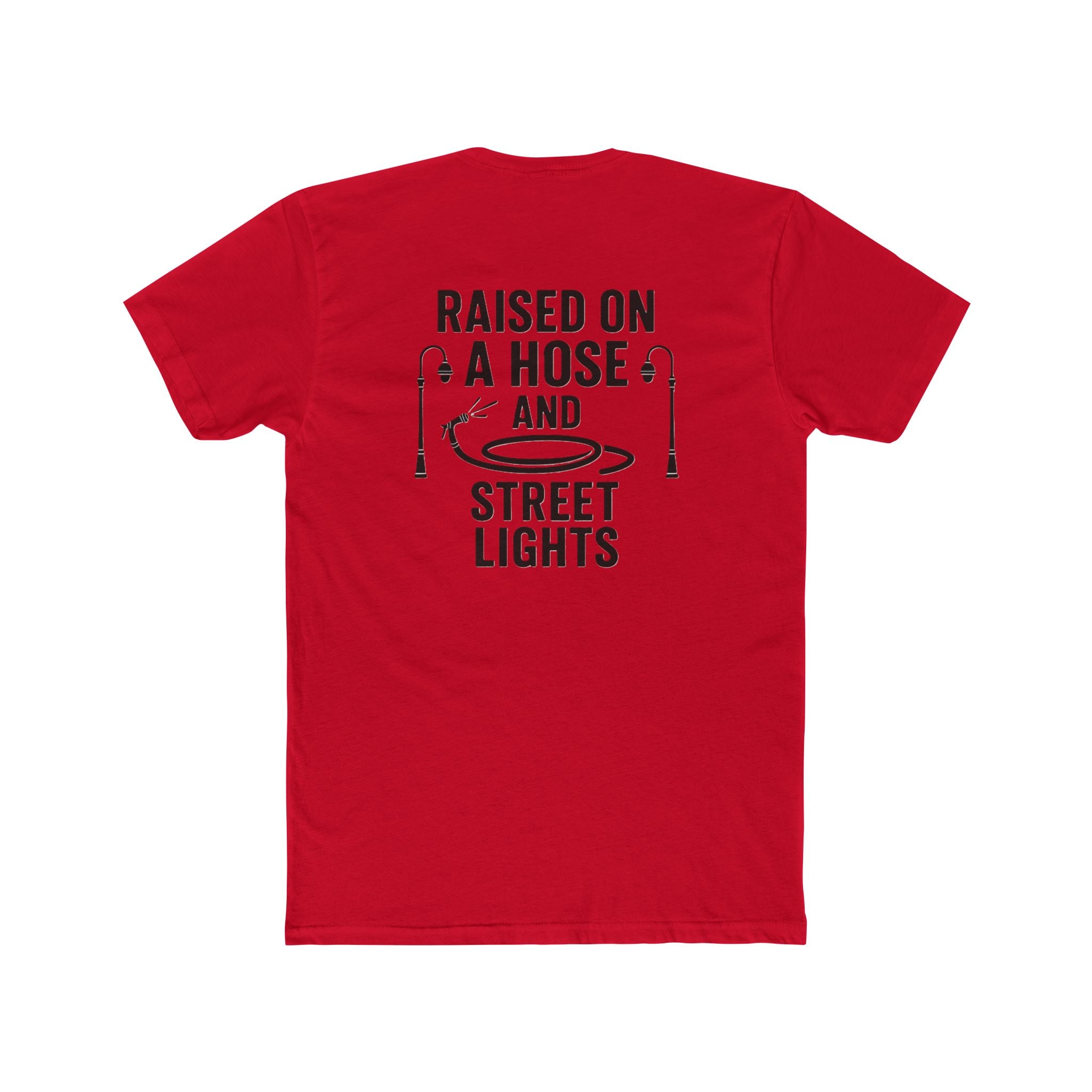 'Gen X Raised on a Hose and Street Lights' Unisex Cotton Crew Tee, Summer T-Shirt, Outdoor Apparel, Gift for Dad, Casual Wear