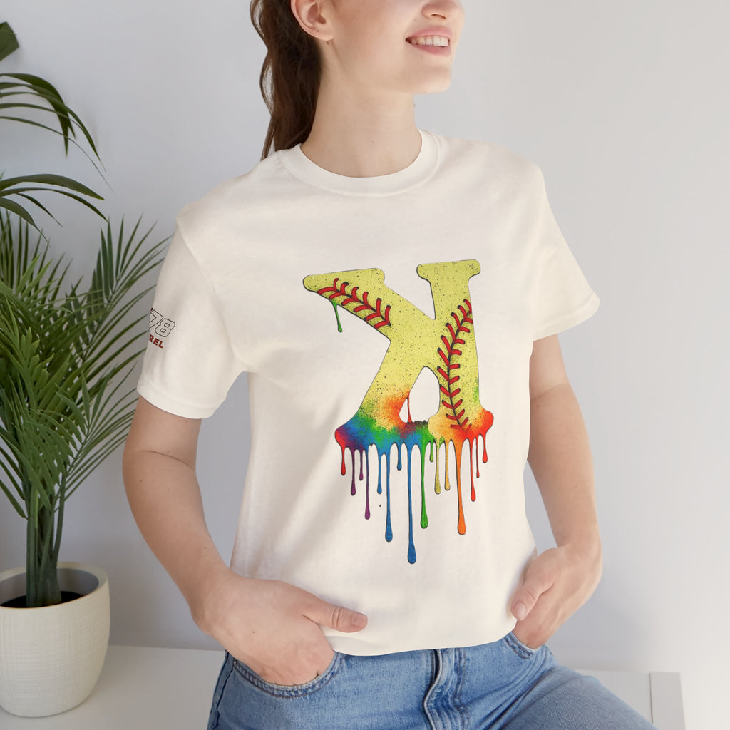 Softball Strikeout Drippy Graphic Tee, Perfect for Sports Fans, Gift for Athletes, Casual Wear, Summer Outfits, Team Spirit Apparel
