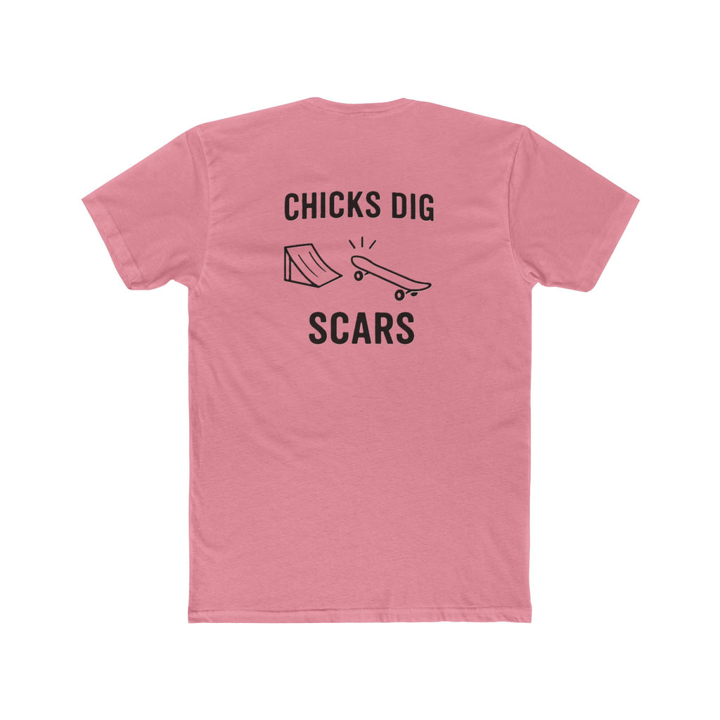 'Gen X Chicks Dig Scars Skateboard' Cool Graphic Tee for Skateboarders, Unisex Cotton Crew Tee, Funny Skate Shirt, Gift for Sports Lovers, Casual Wear, Street Style