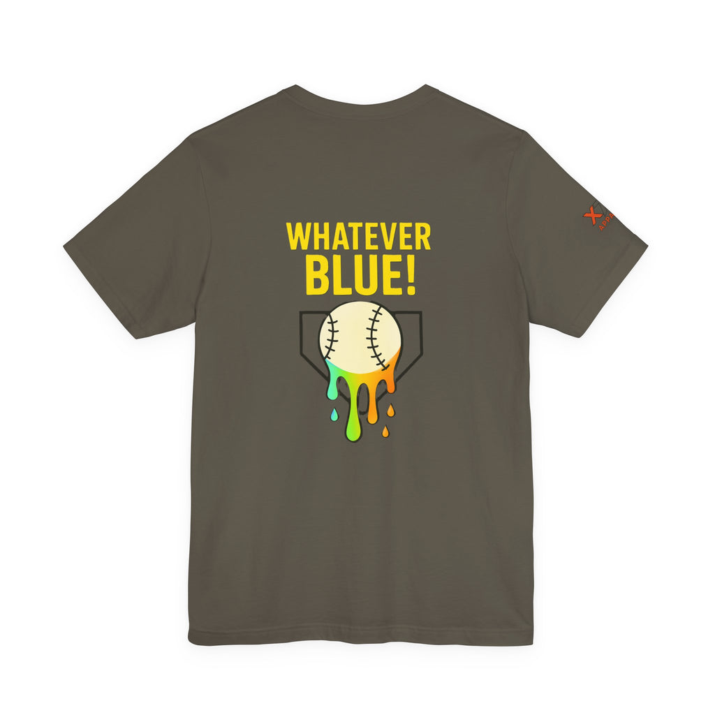 Whatever Blue Drippy Cool Sports Graphic Tee for Casual Wear, Perfect for Gamers and Event Attendees, Ideal Gift for Birthdays, Casual Outings